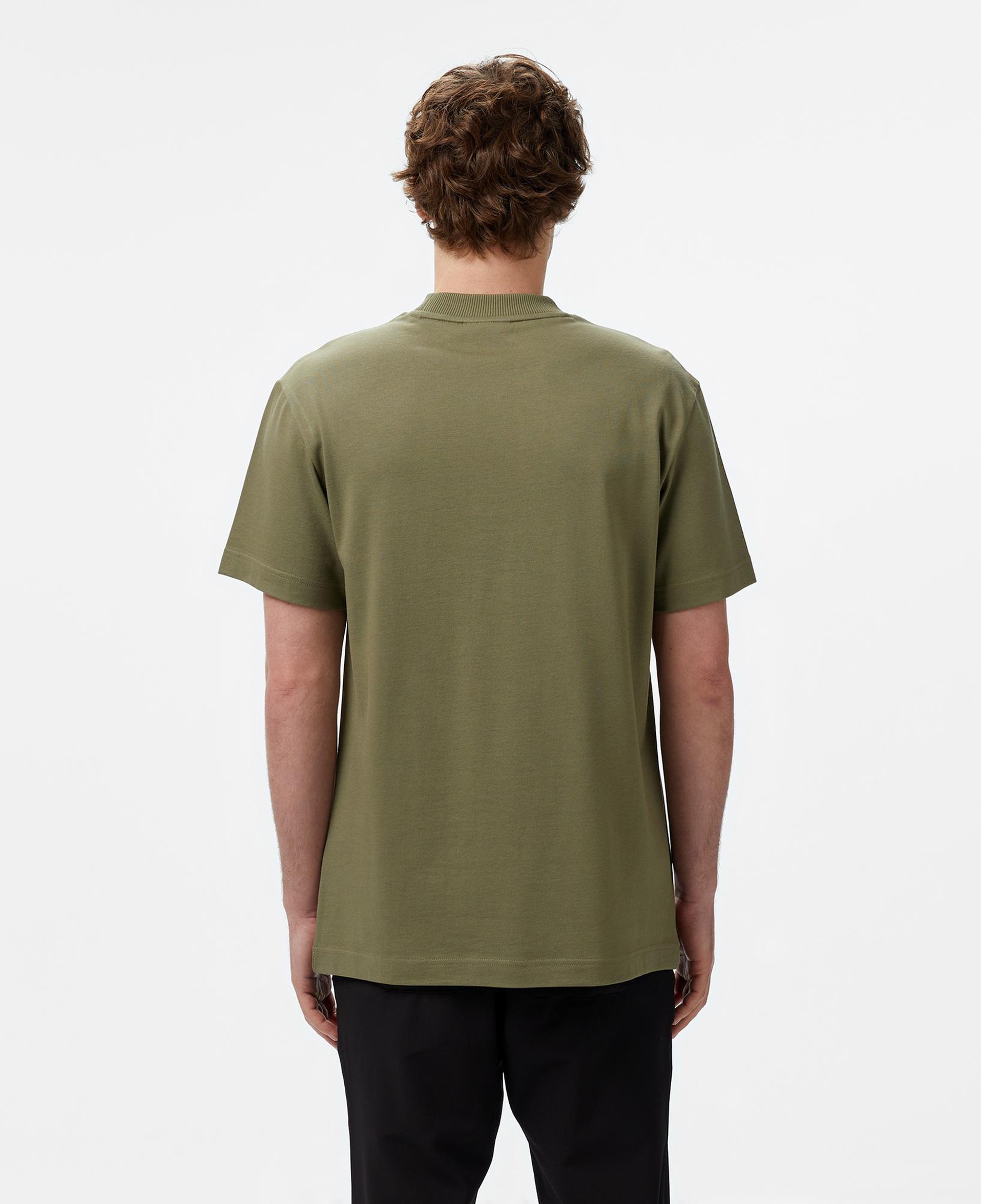 Erkek Relaxed Fit Bisiklet Yaka Haki T-Shirt