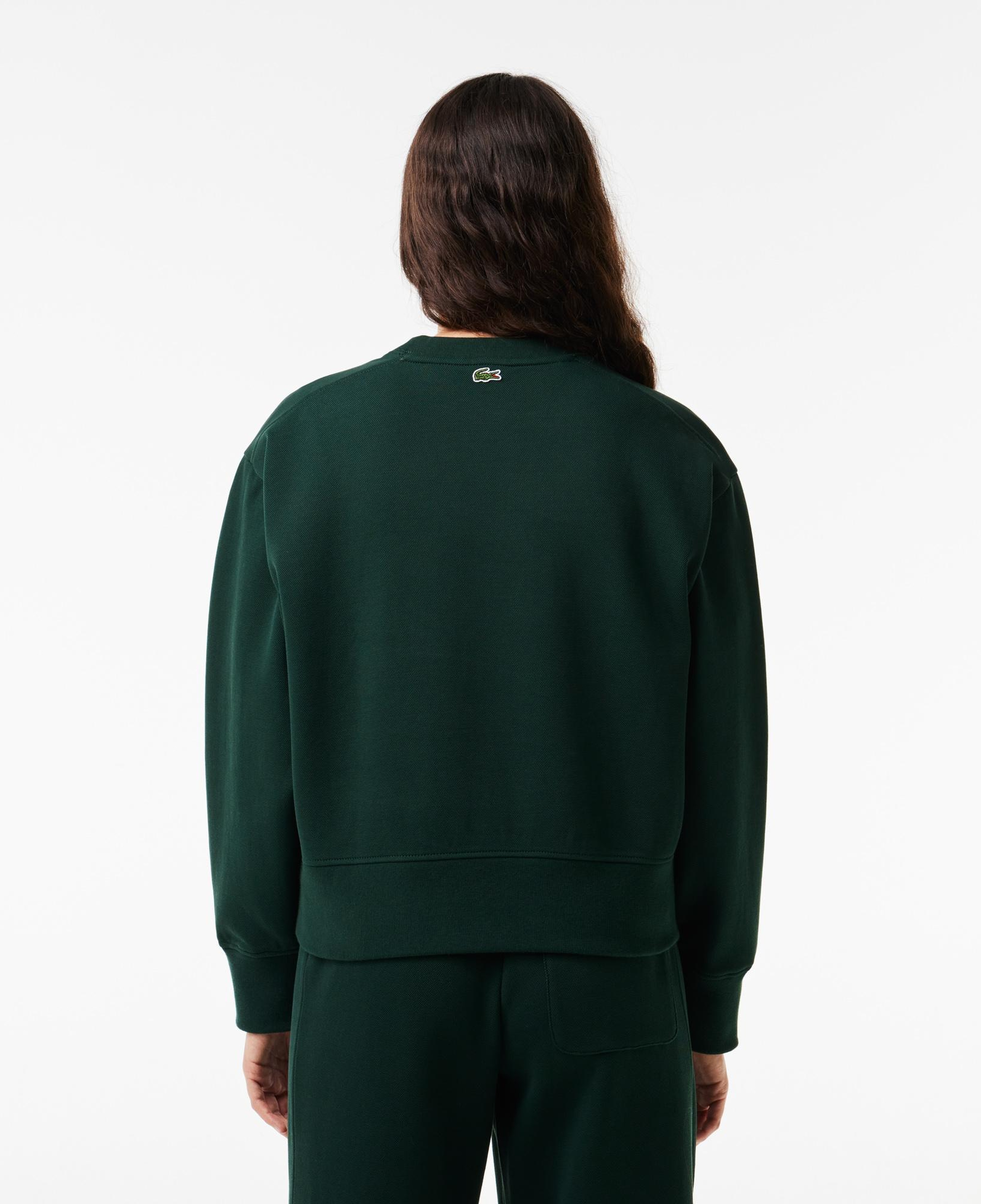 Kadın Bisiklet Yaka Yeşil Sweatshirt