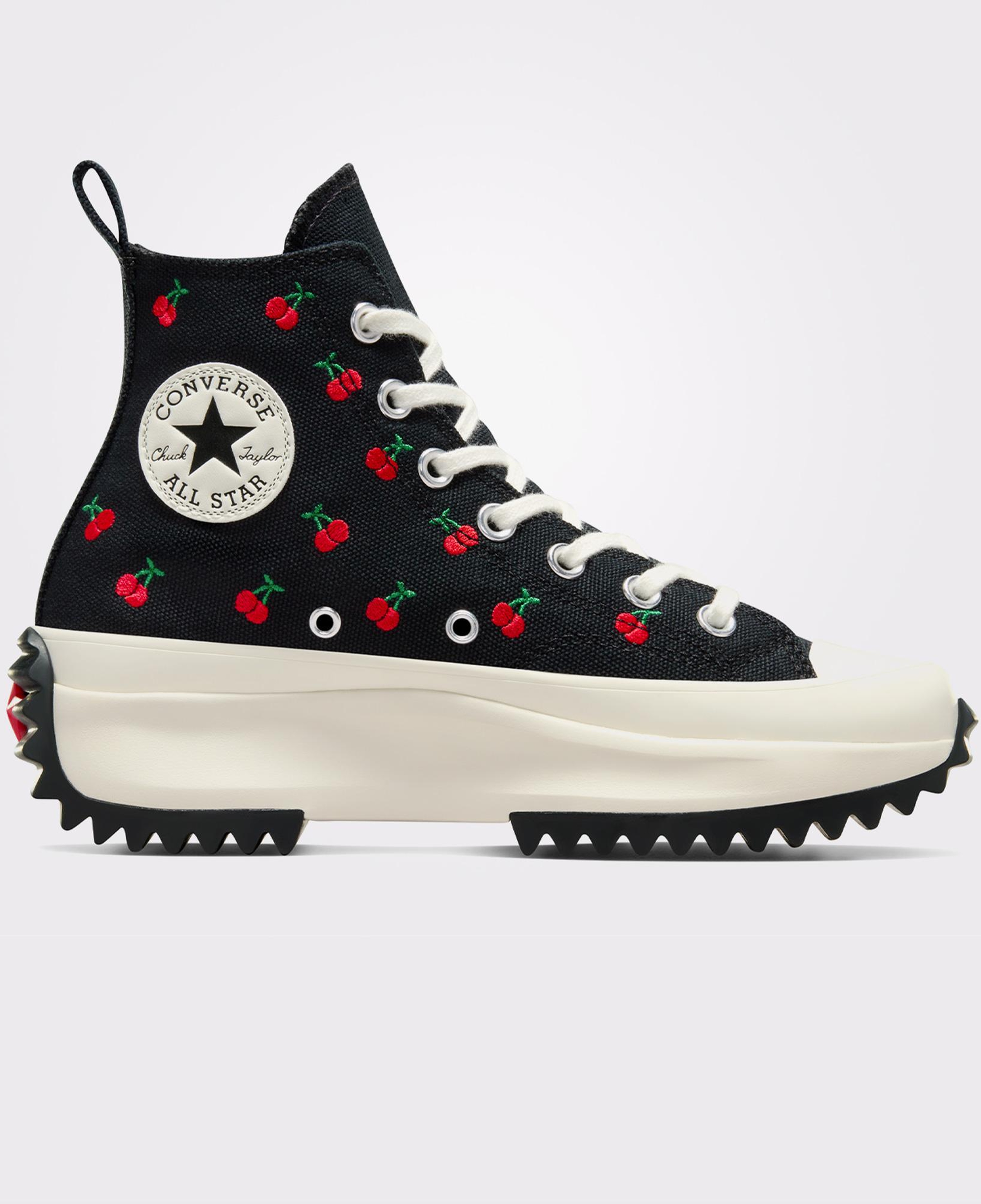 Converse Run Star Hike Platform Cherries Unisex Siyah Sneaker