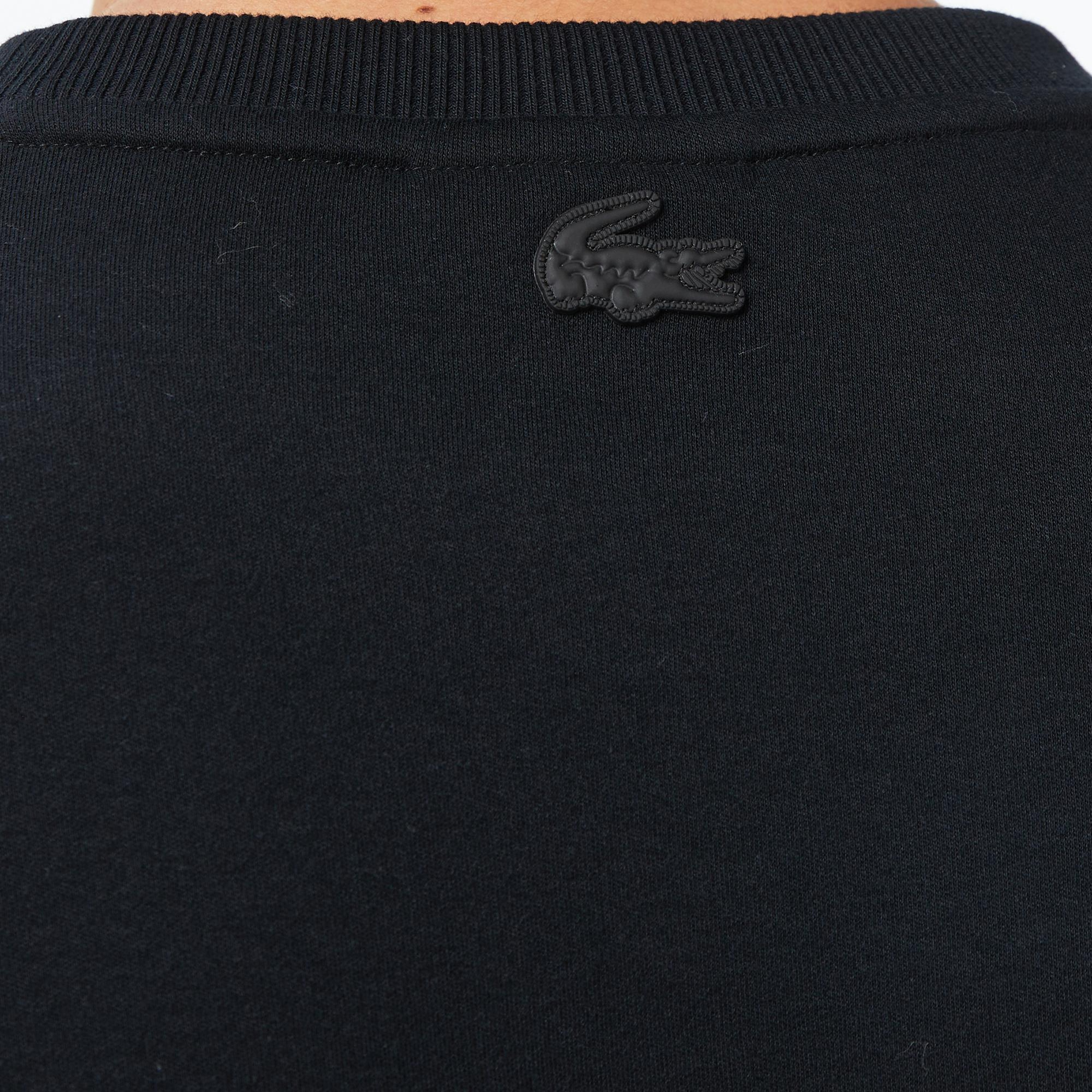 Erkek Loose Fit Bisiklet Yaka Baskılı Siyah T-Shirt