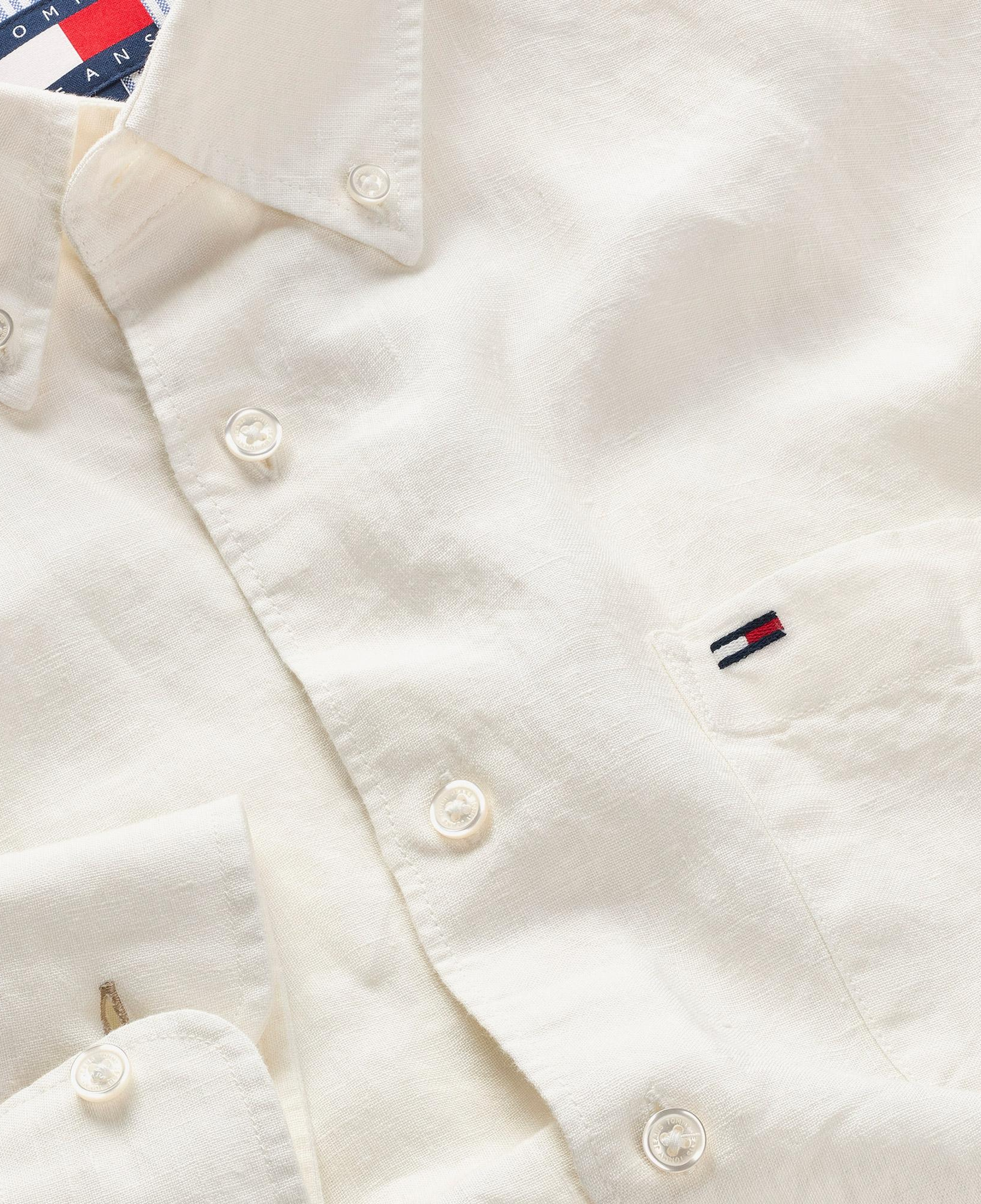 Tommy Hilfiger Linen Erkek Beyaz Gömlek