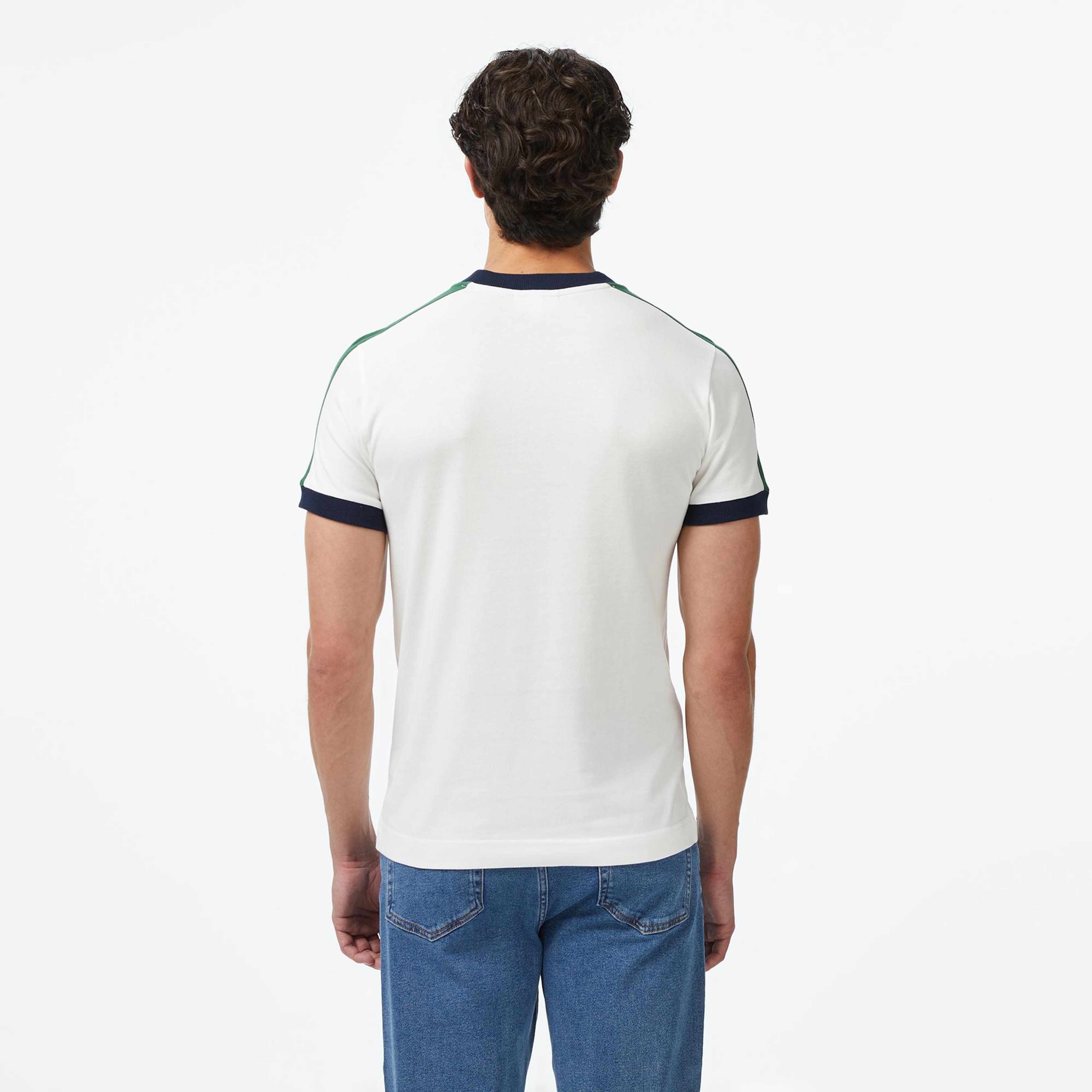 Erkek Regular Fit Bisiklet Yaka Beyaz T-Shirt