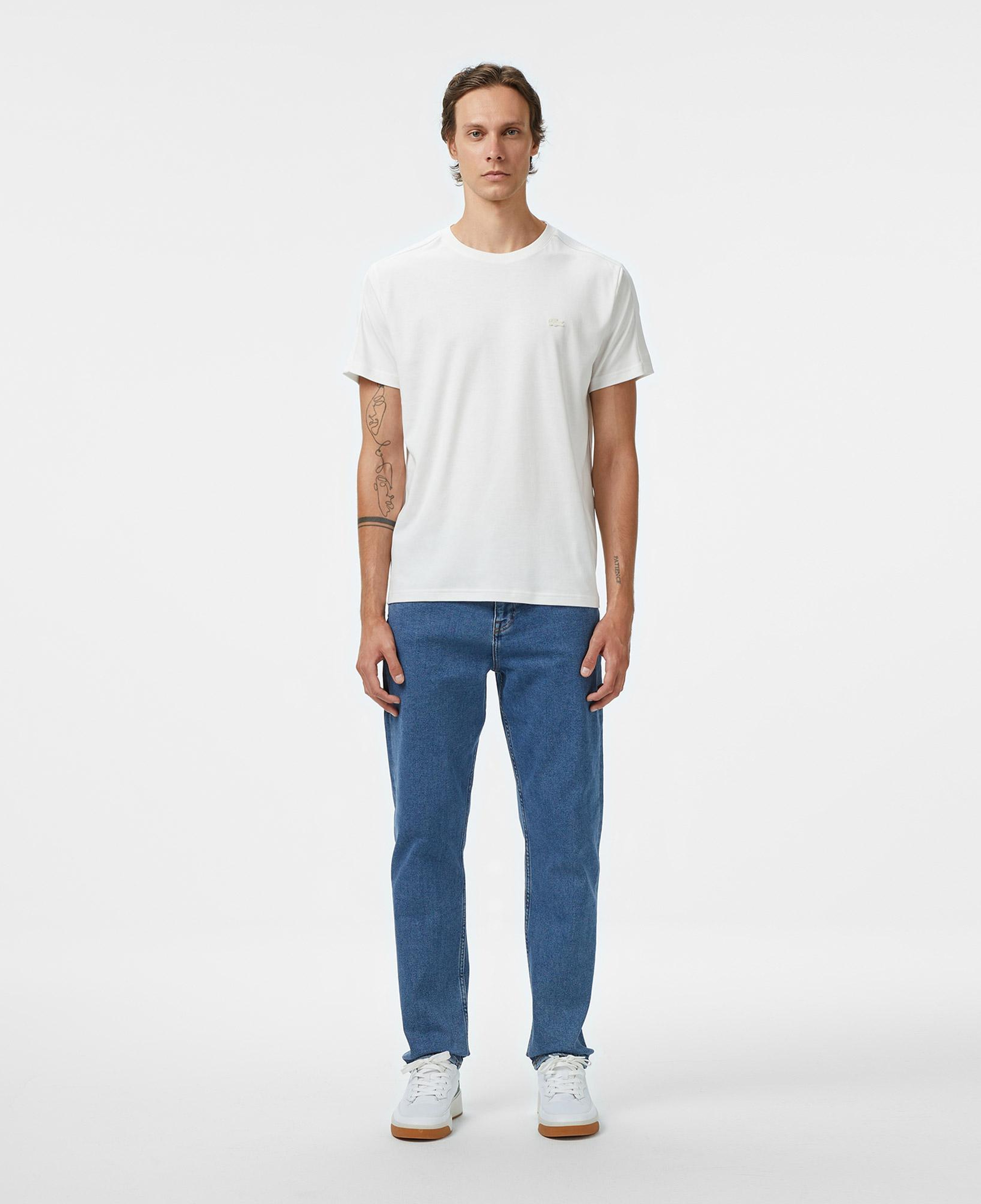 Erkek Regular Fit Bisiklet Yaka Beyaz T-Shirt