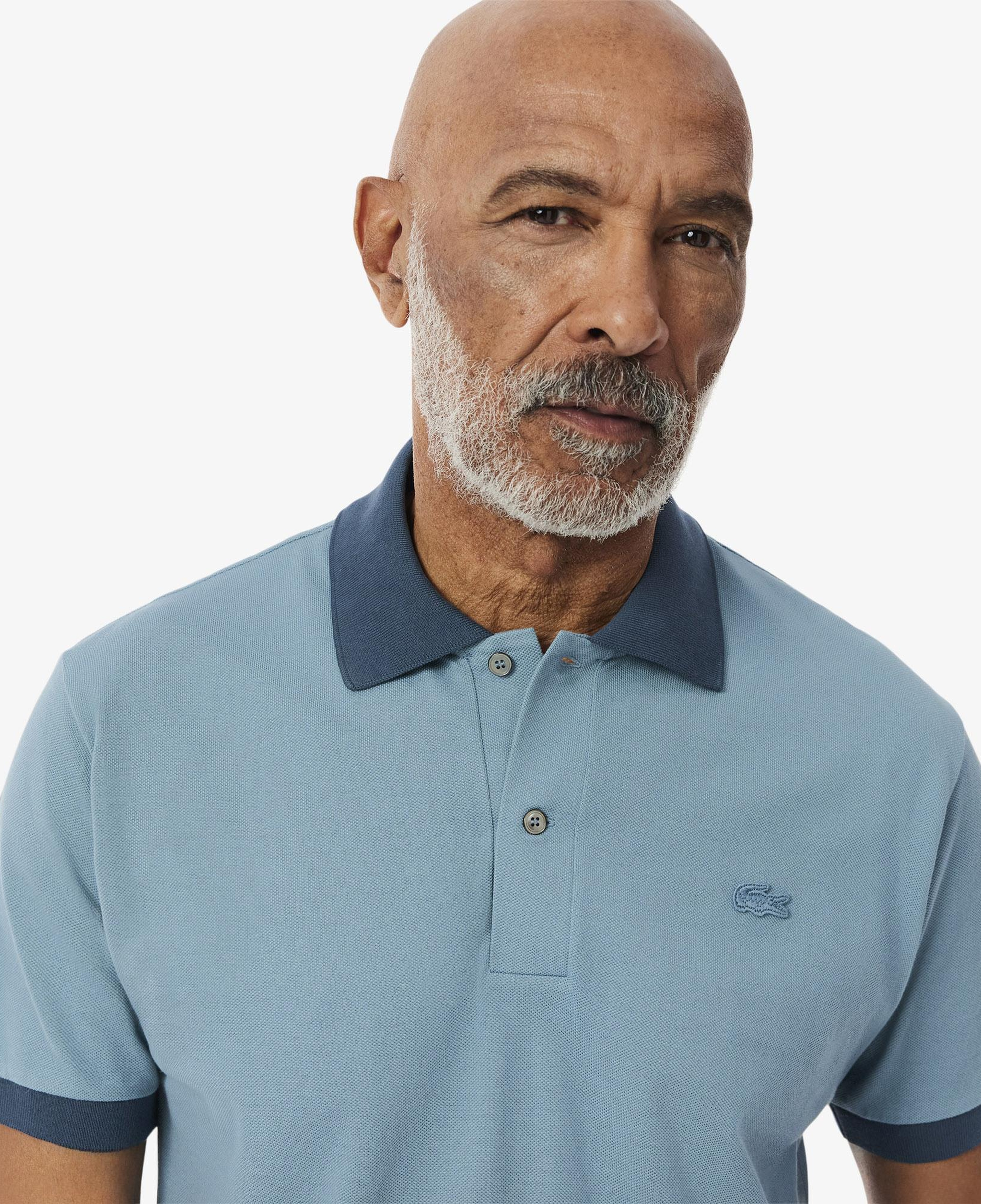 Erkek Classic Fit Renk Bloklu Lacivert Polo