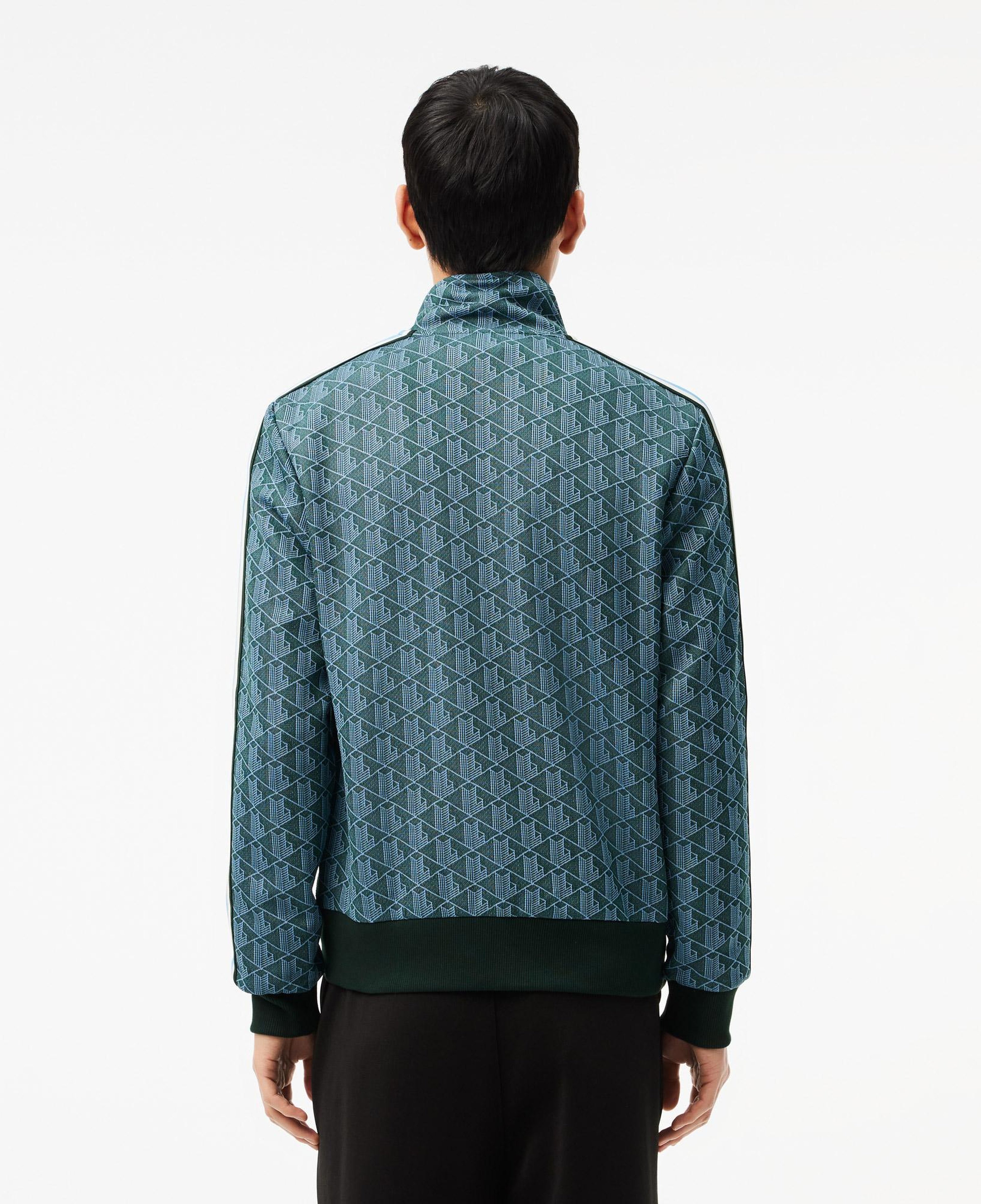 Lacoste Regular Fit Fermuarlı Monogram Erkek Yeşil Sweatshirt