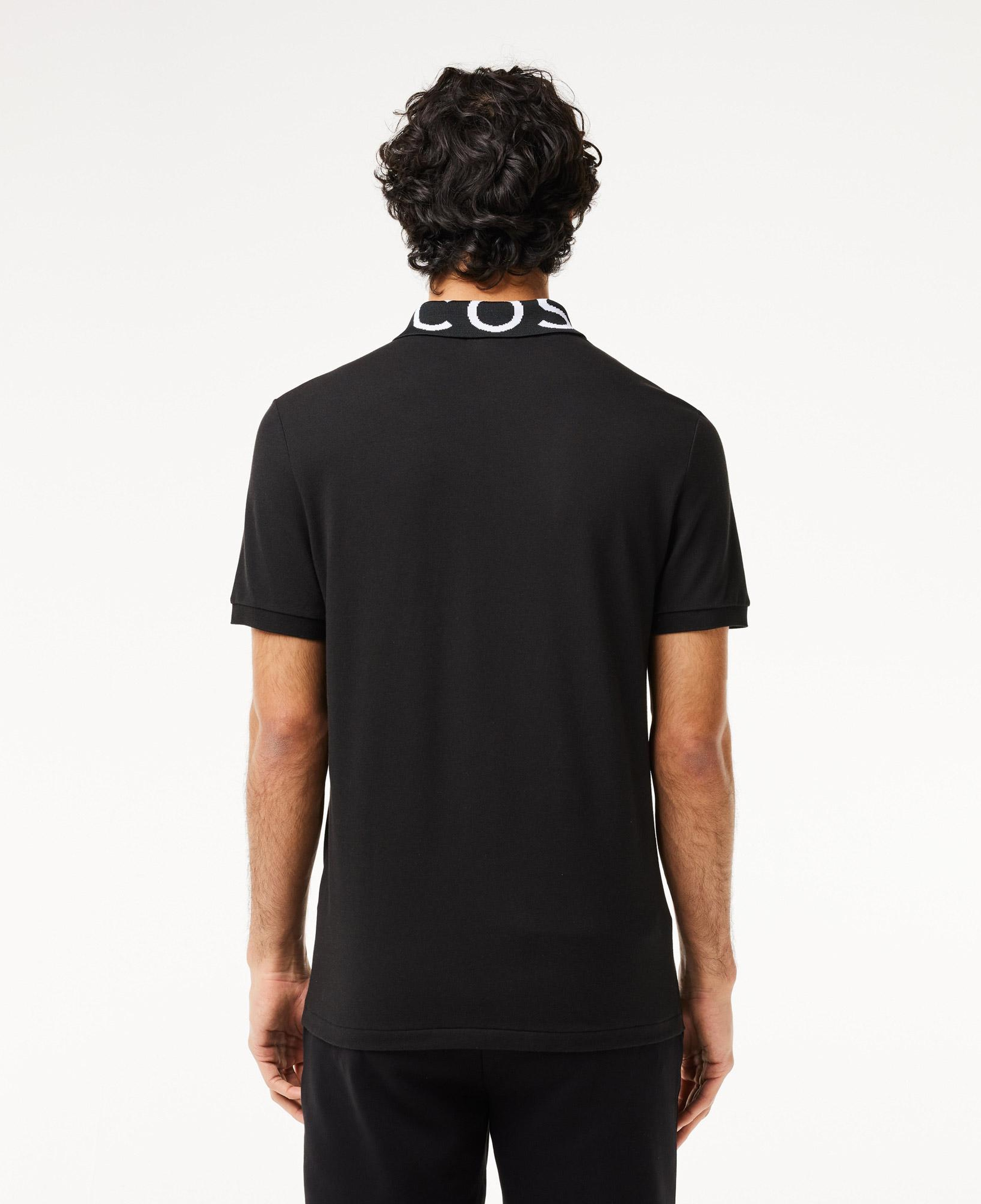 Active Erkek Slim Fit Baskılı Siyah Polo