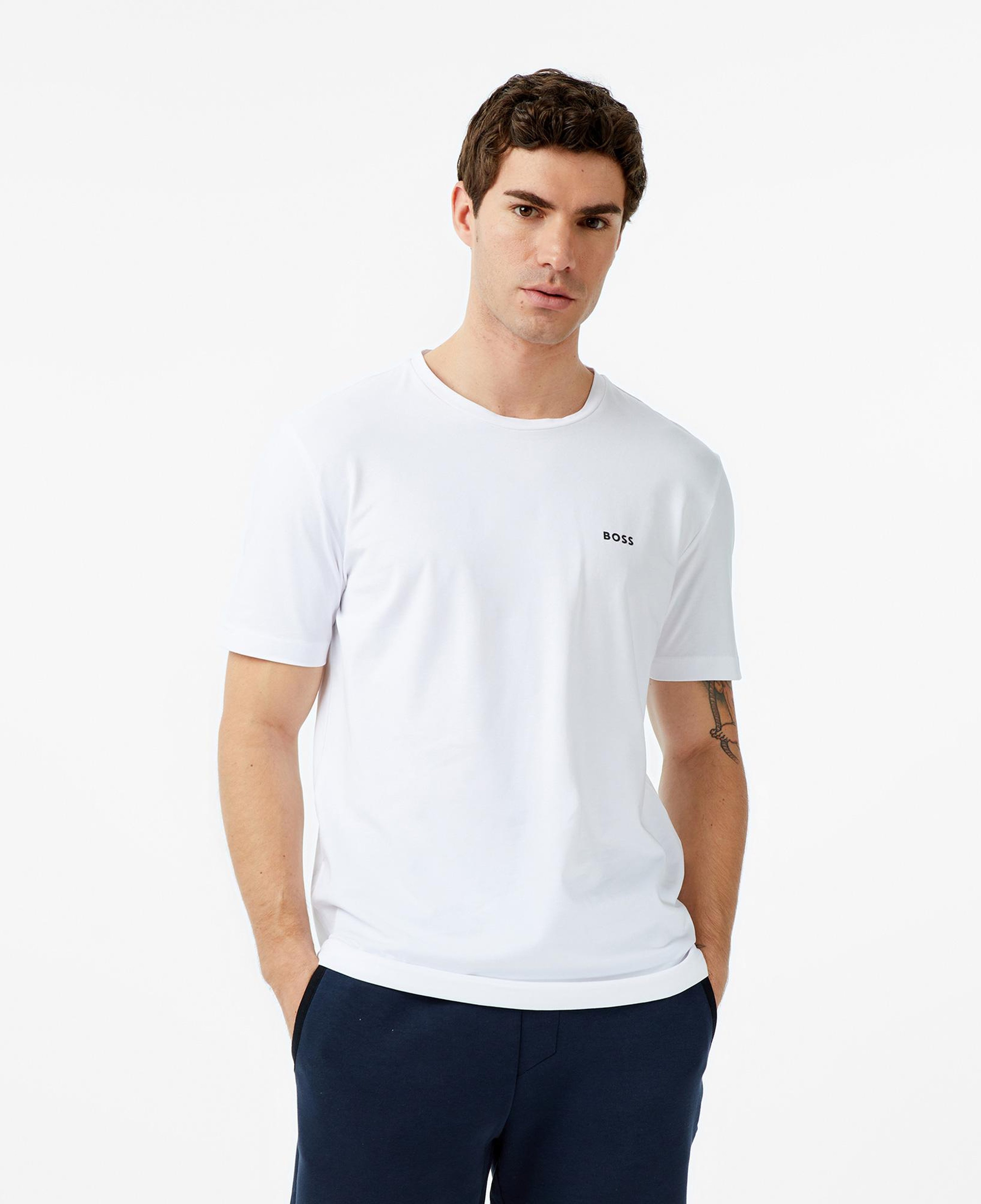 Boss Erkek Beyaz 2'Li T-Shirt