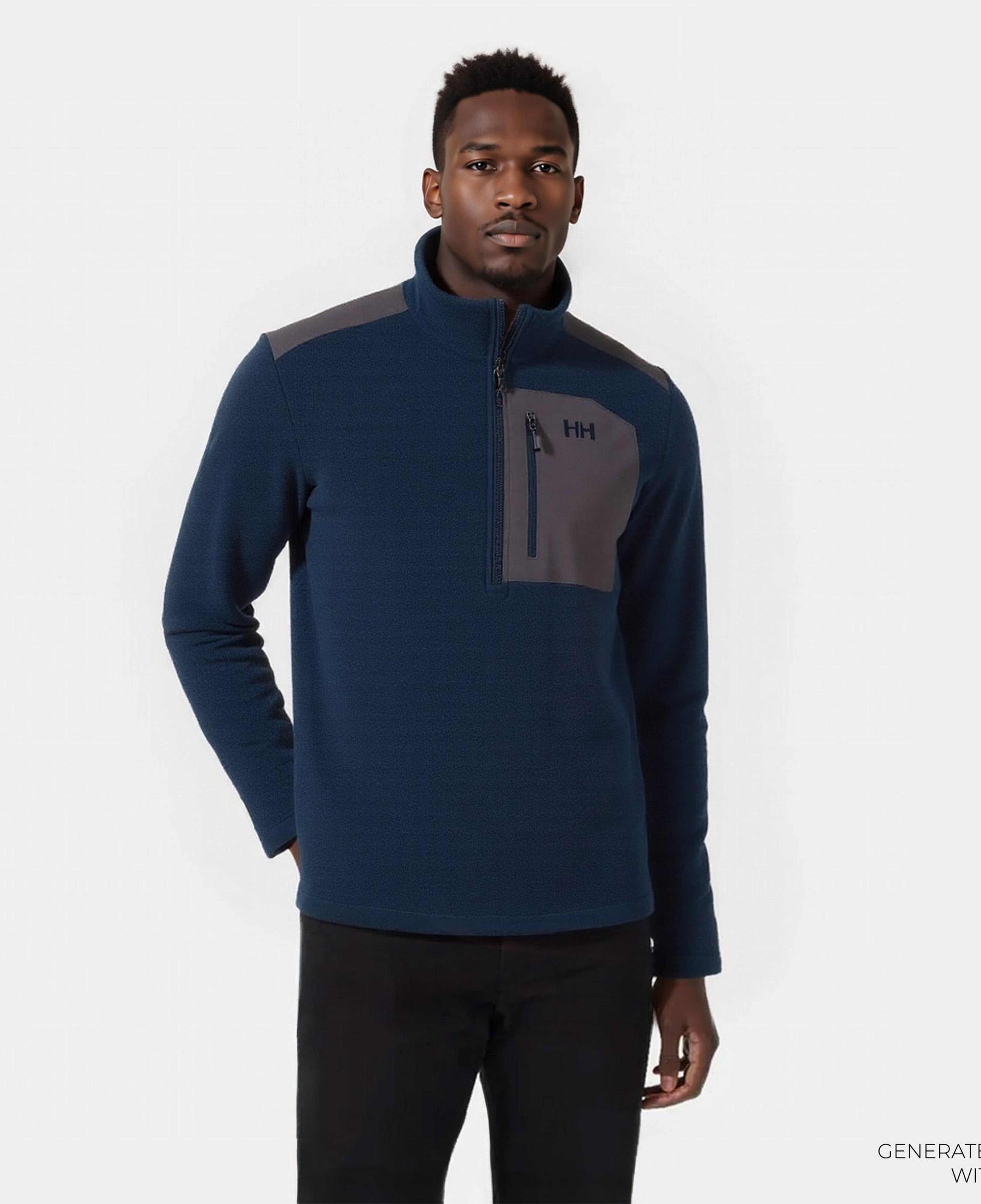 Helly Hansen Block Halfzip Erkek Lacivert Yarım Fermuarlı Polar