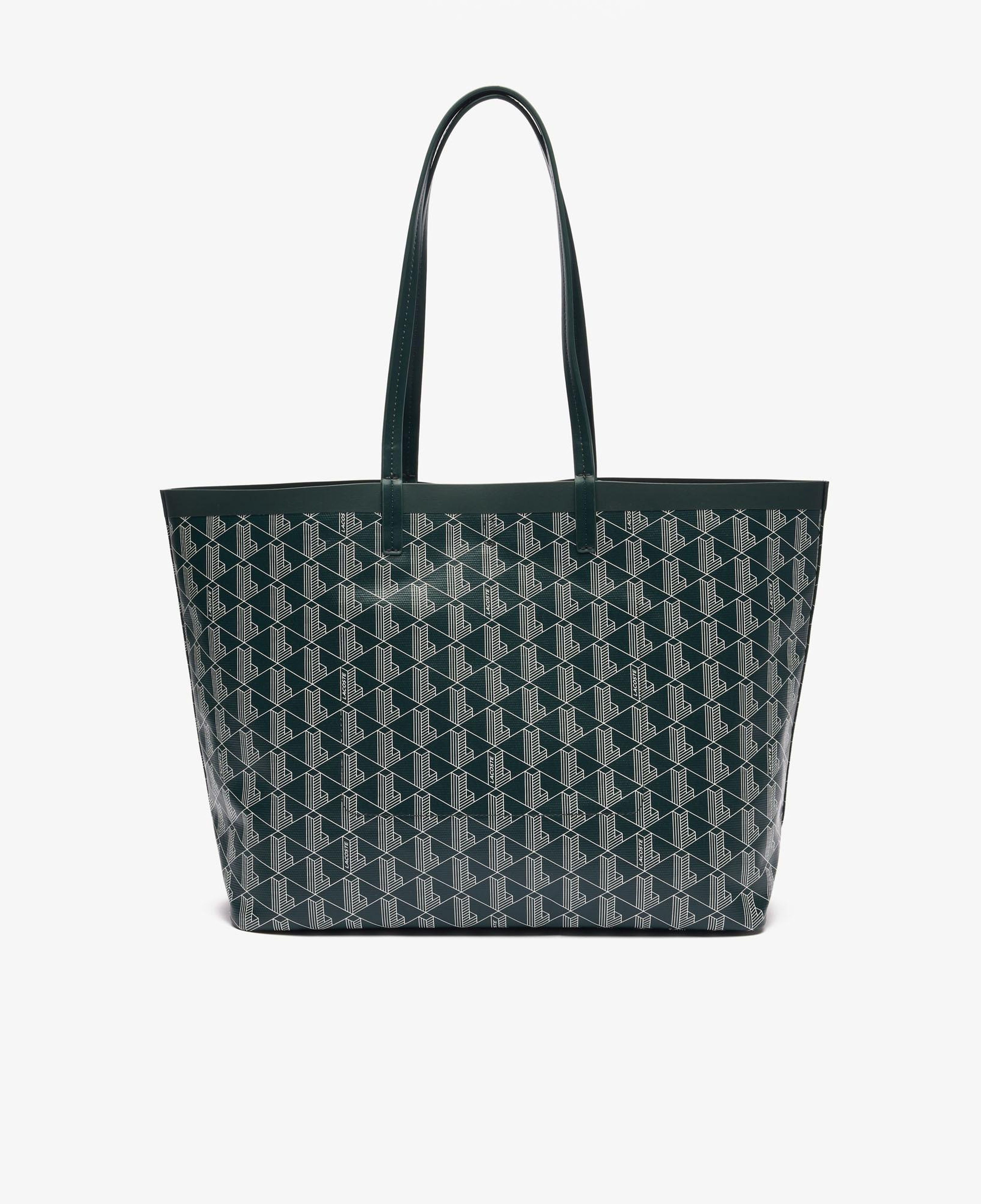 Zely Canvas Kadın Monogram Koyu Yeşil Omuz Çantası