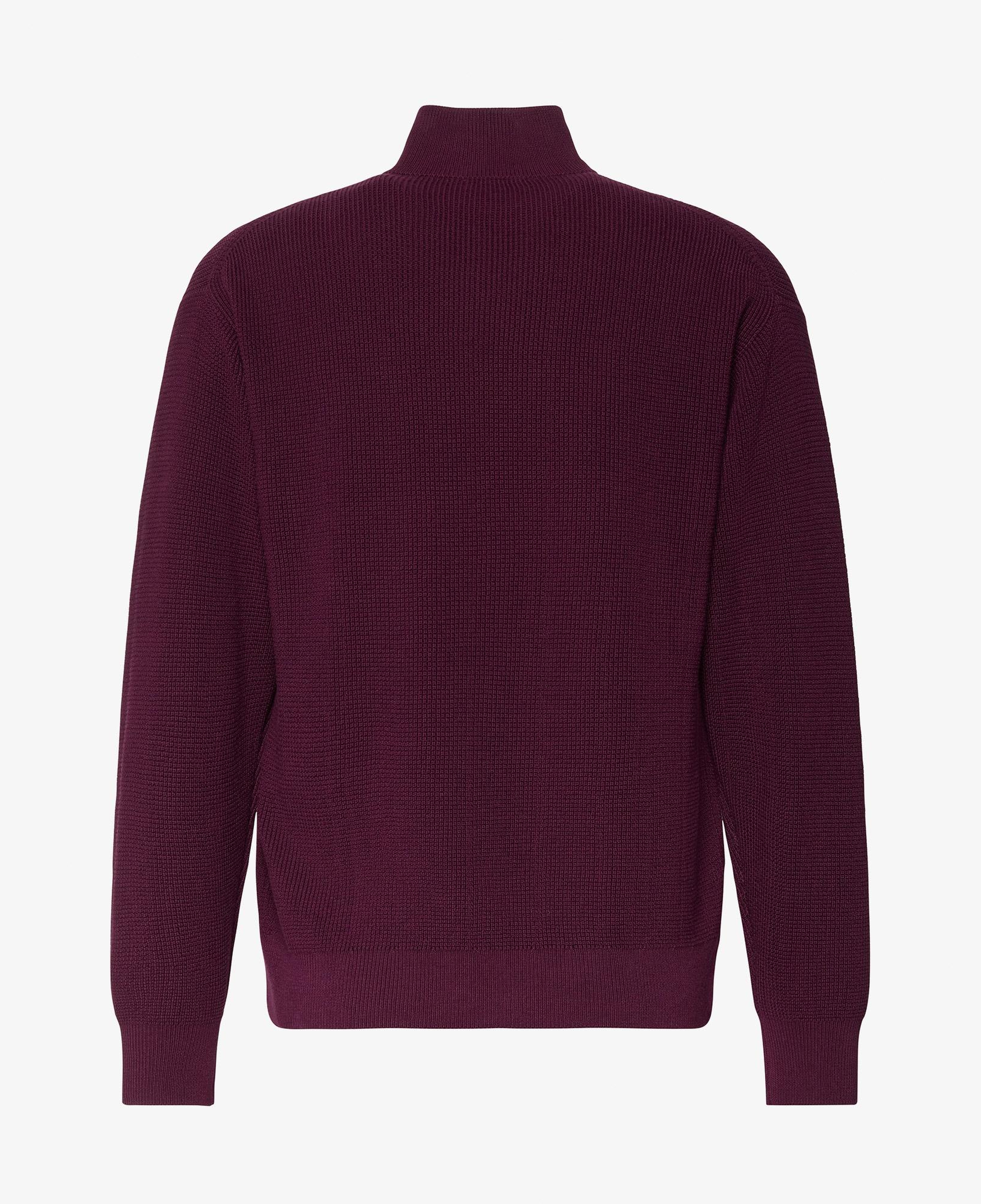 Calvin Klein Cotton Waffle Quarter Zip Erkek Mor Triko