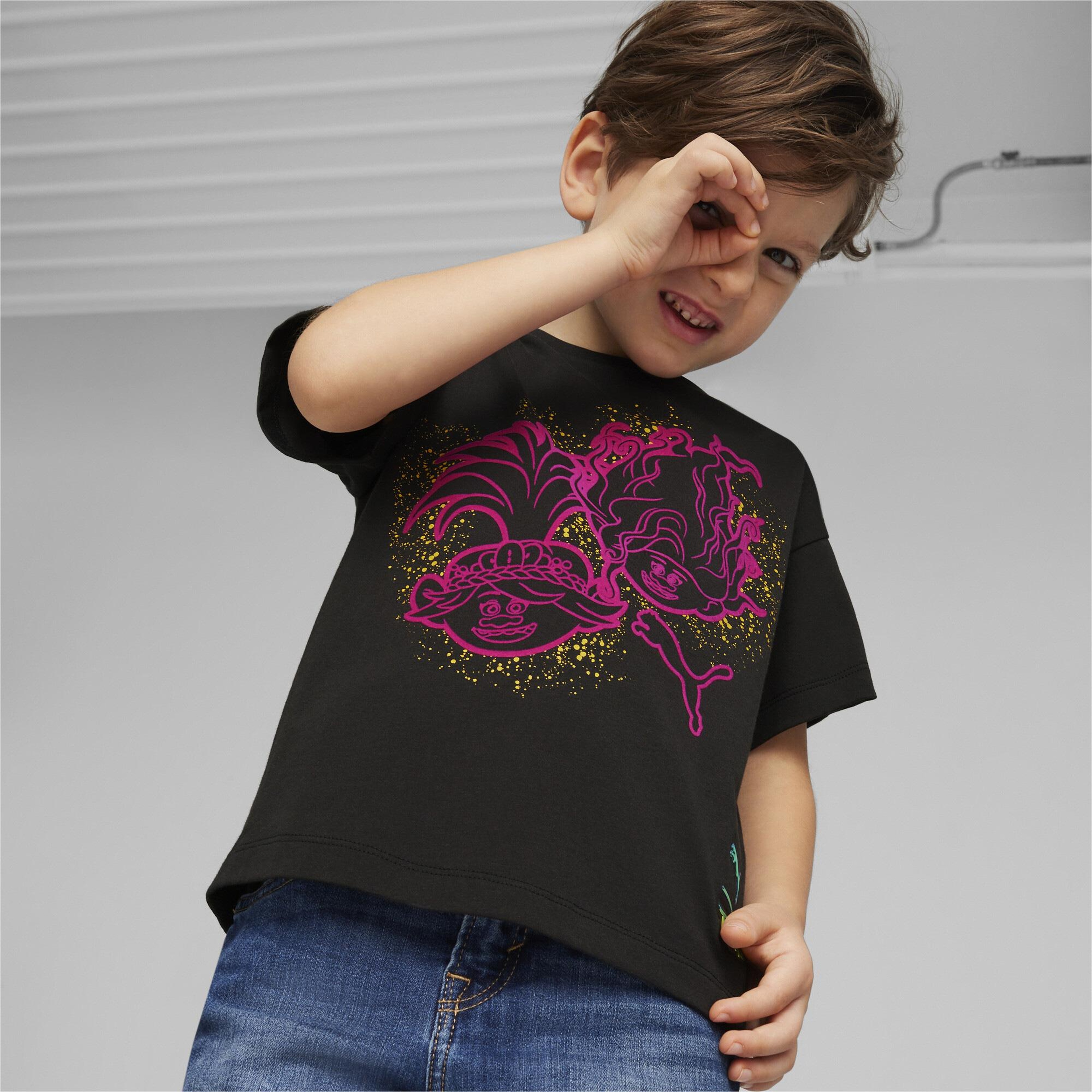 Puma X Trolls Çocuk Siyah Günlük T-Shirt