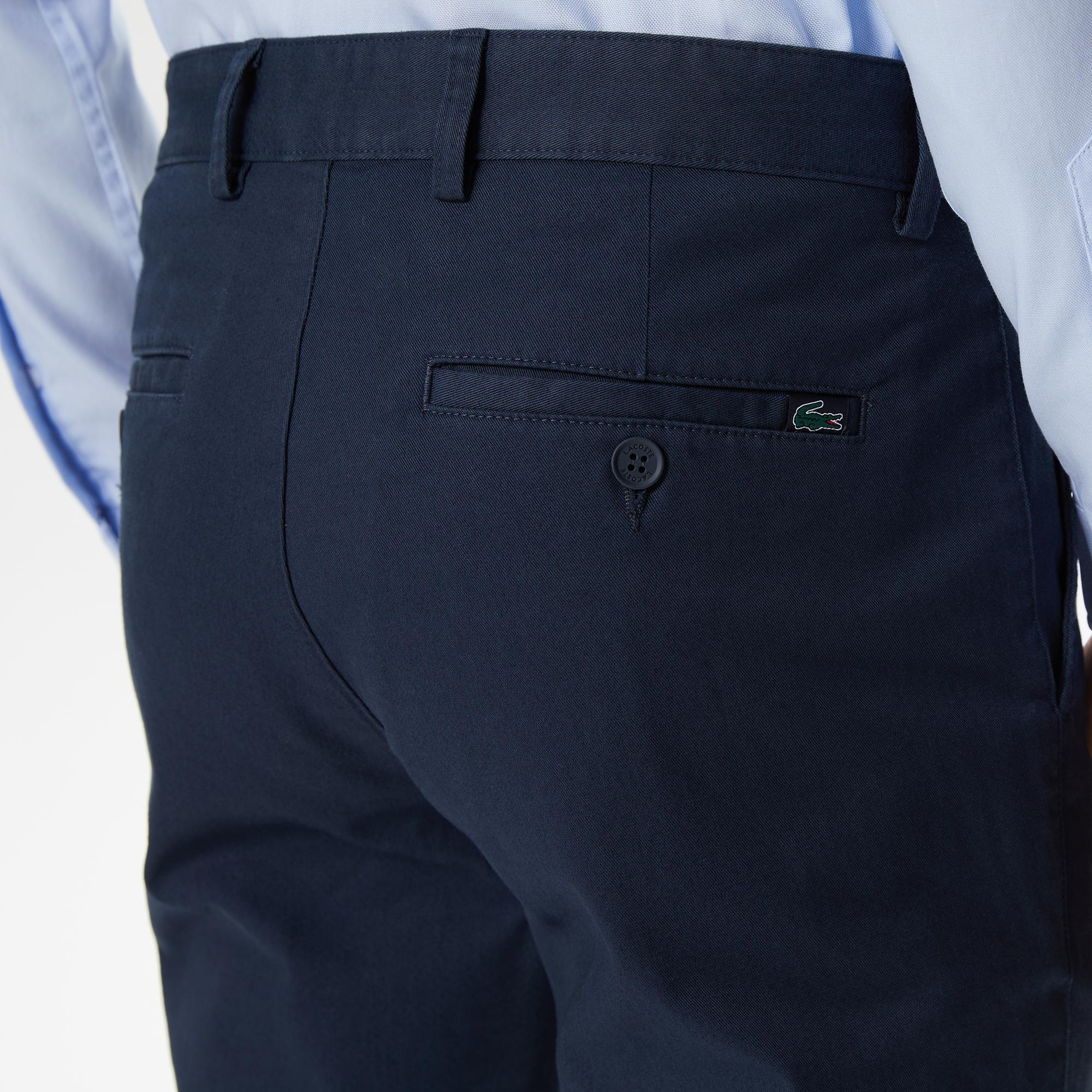 Erkek Slim Fit Baskılı Lacivert Pantolon