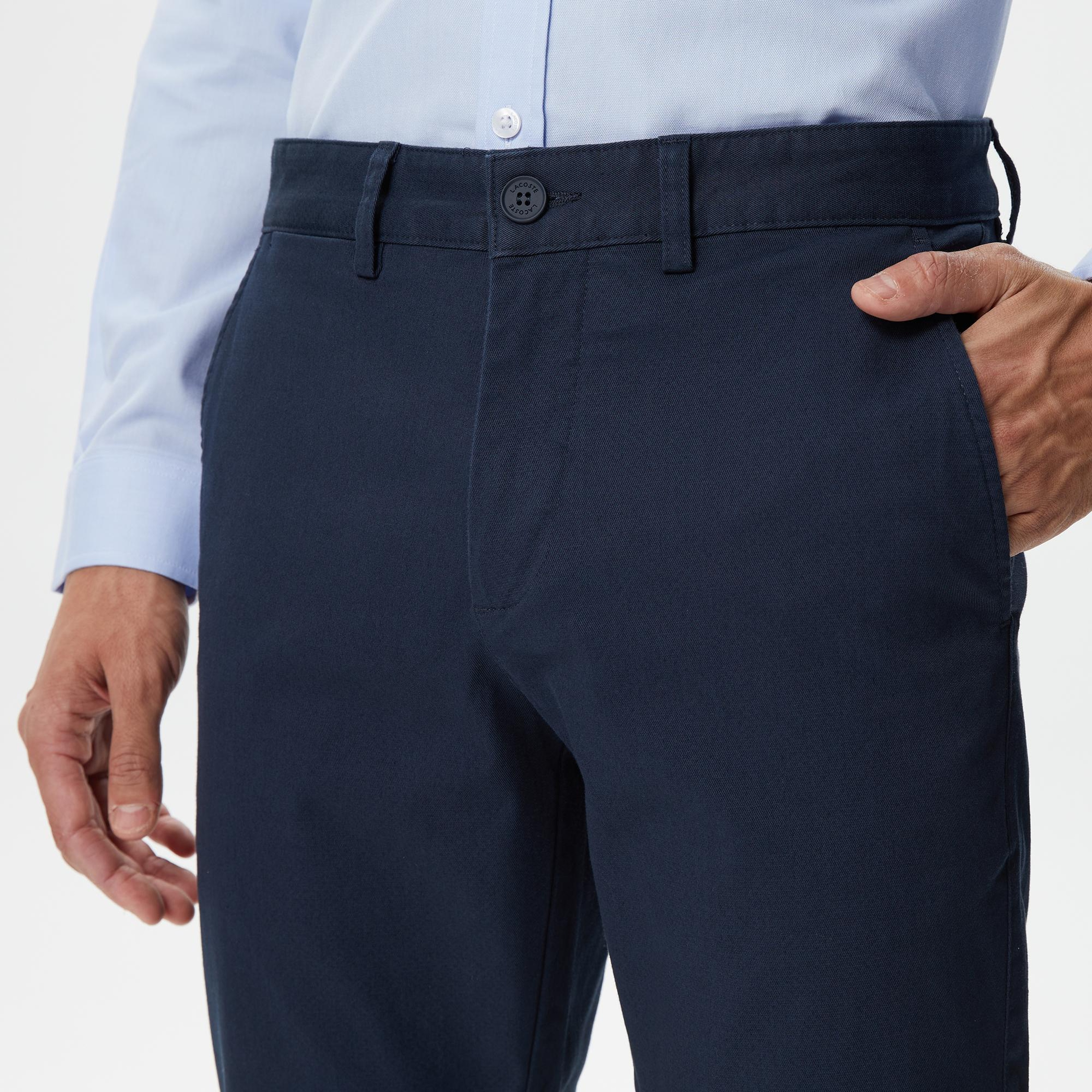 Erkek Slim Fit Baskılı Lacivert Pantolon