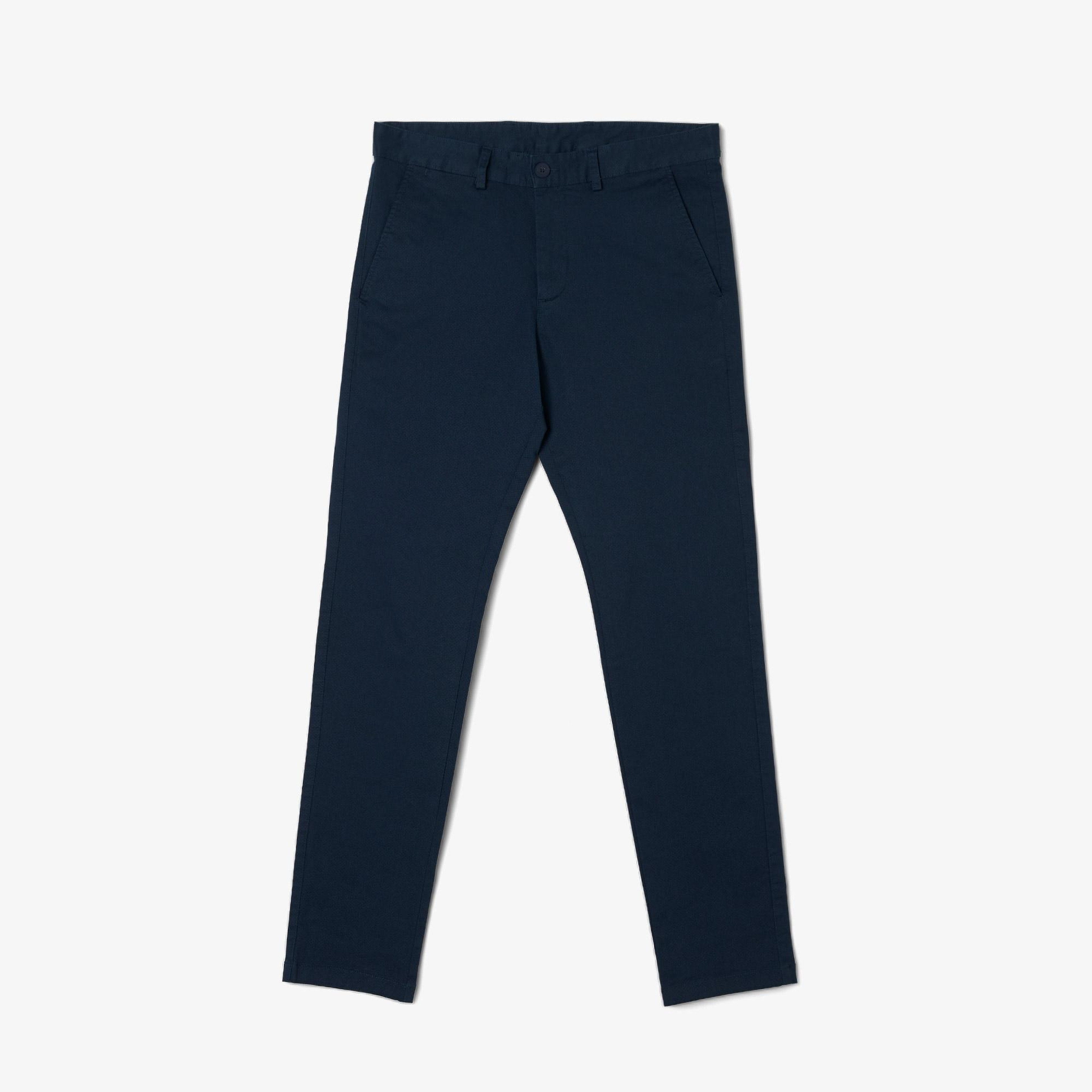 Erkek Slim Fit Baskılı Lacivert Pantolon