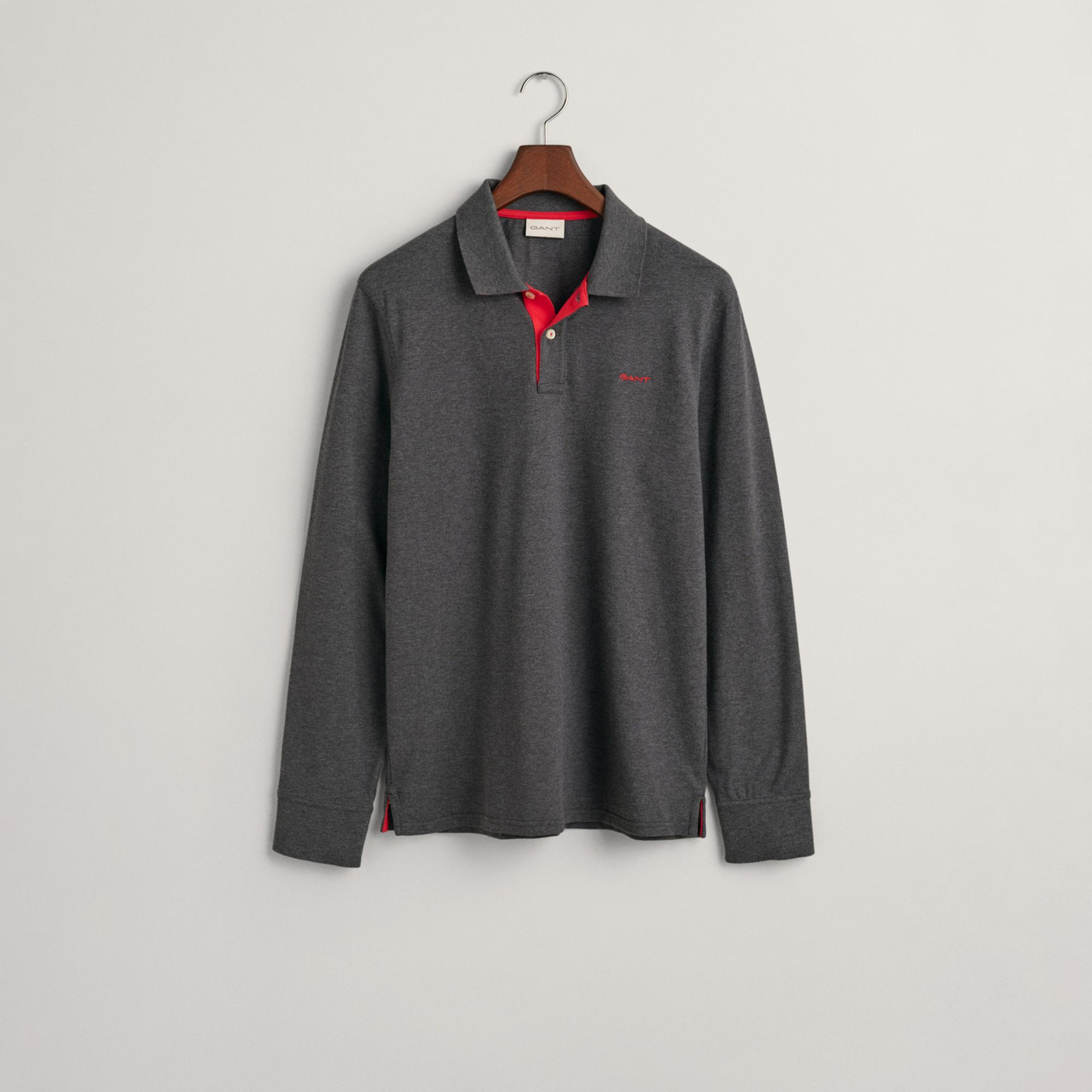 Gant Erkek Gri Regular Fit Polo