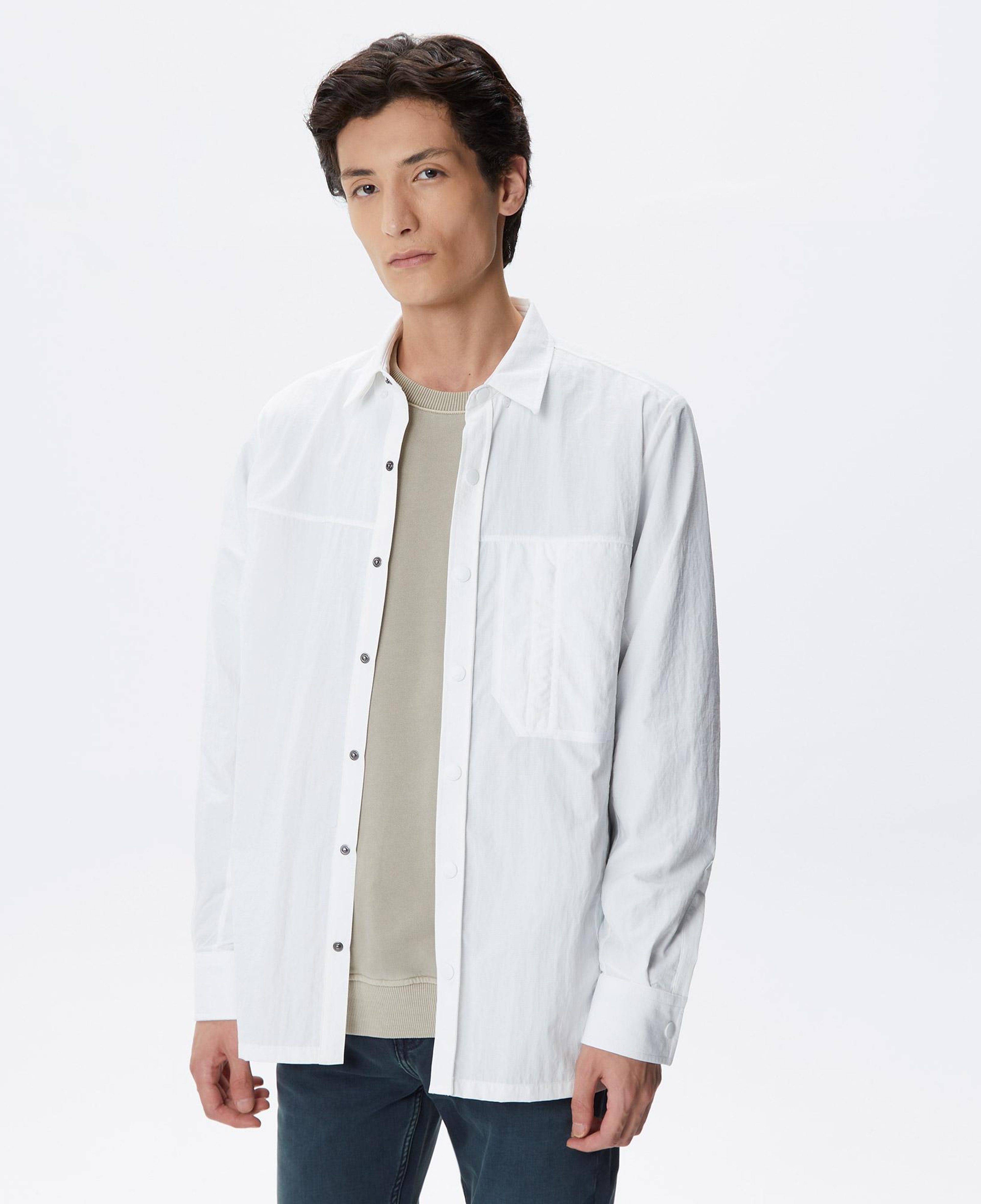 Erkek Relaxed Fit Baskılı Ekru Gömlek