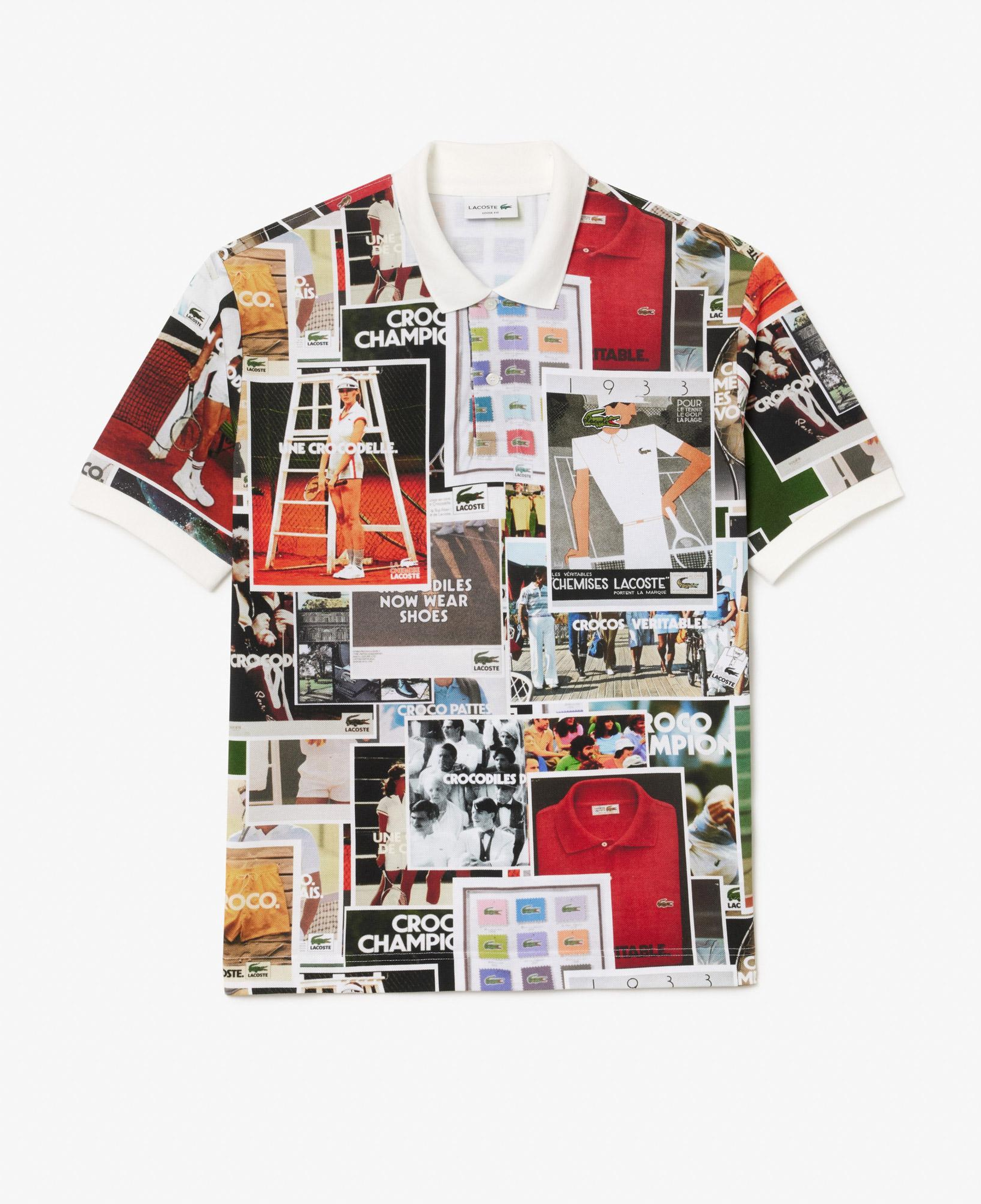 L.12.12 Erkek Loose Fit Baskılı Renkli Polo