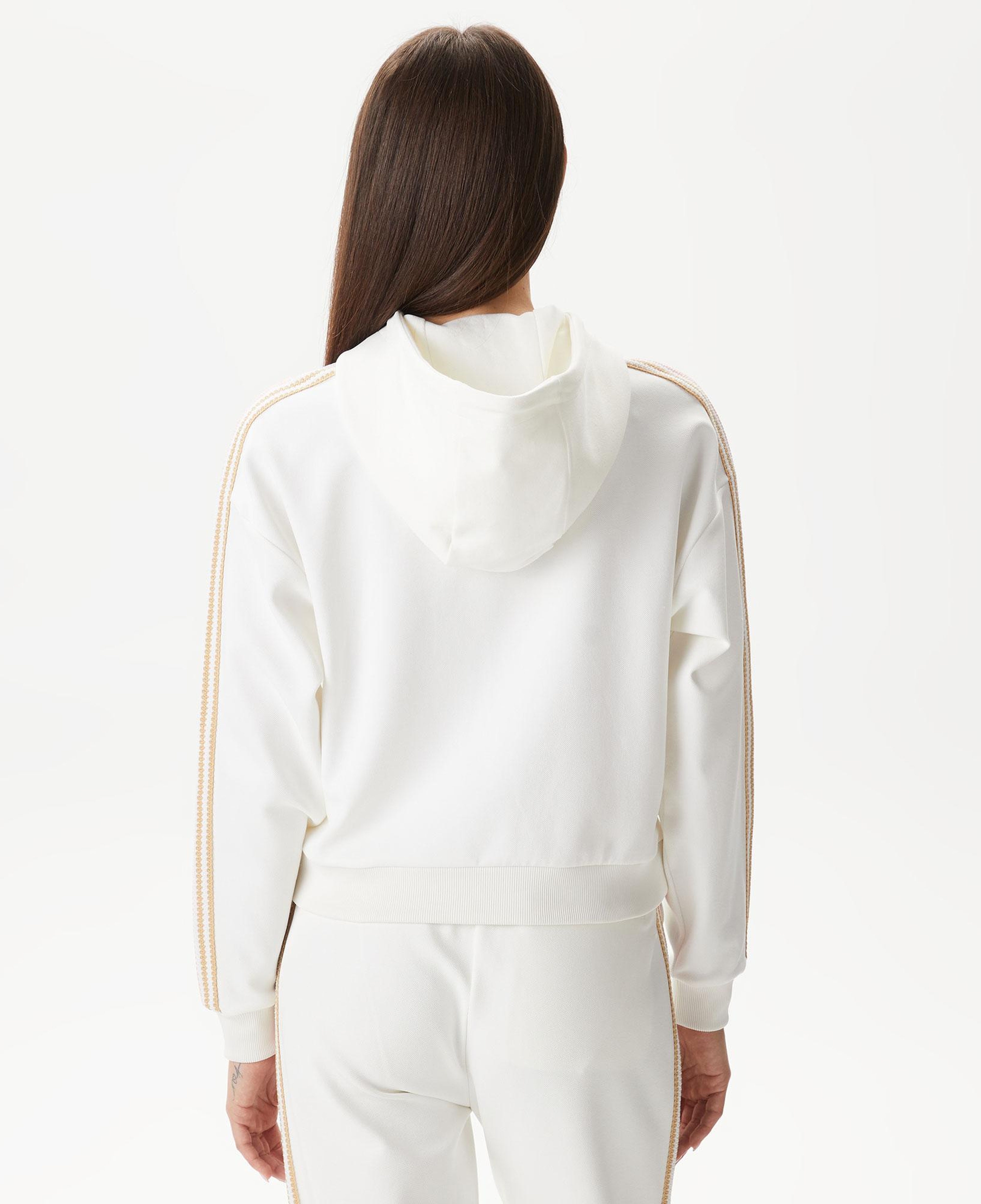 Kadın Relaxed Fit Kapüşonlu Beyaz Sweatshirt