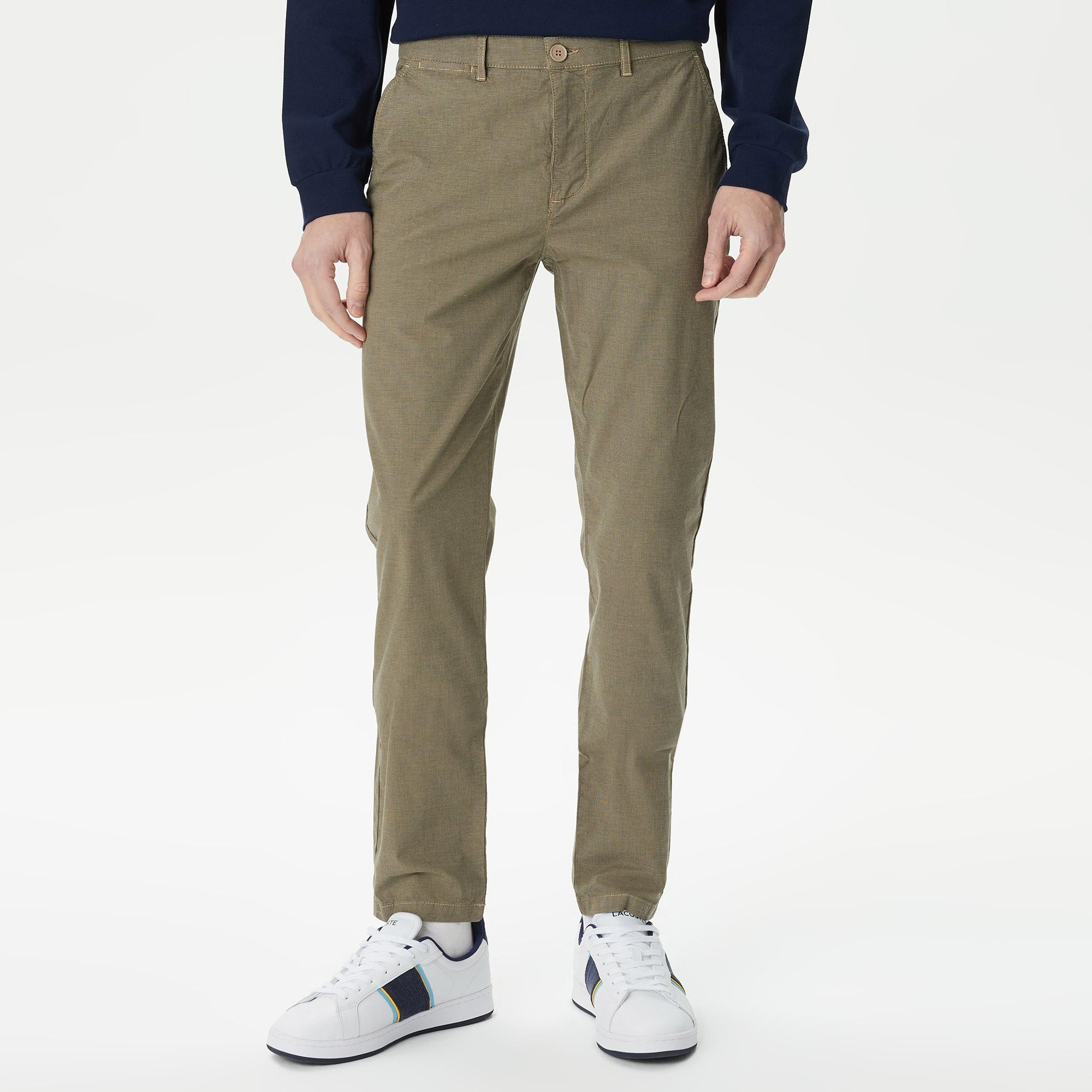 Erkek Slim Fit Chino Bej Pantolon