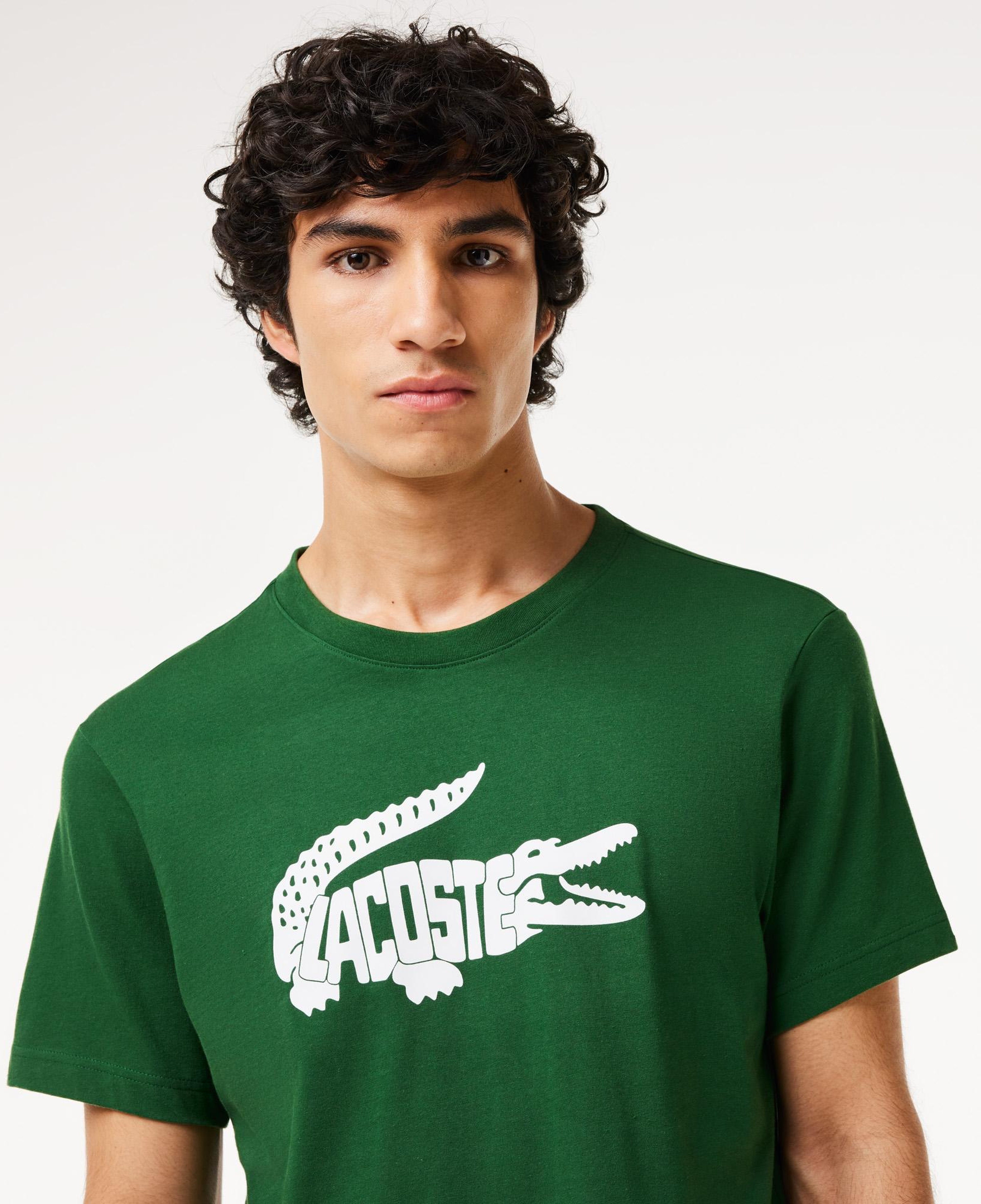 SPORT Erkek Regular Fit Bisiklet Yaka Baskılı Yeşil T-Shirt