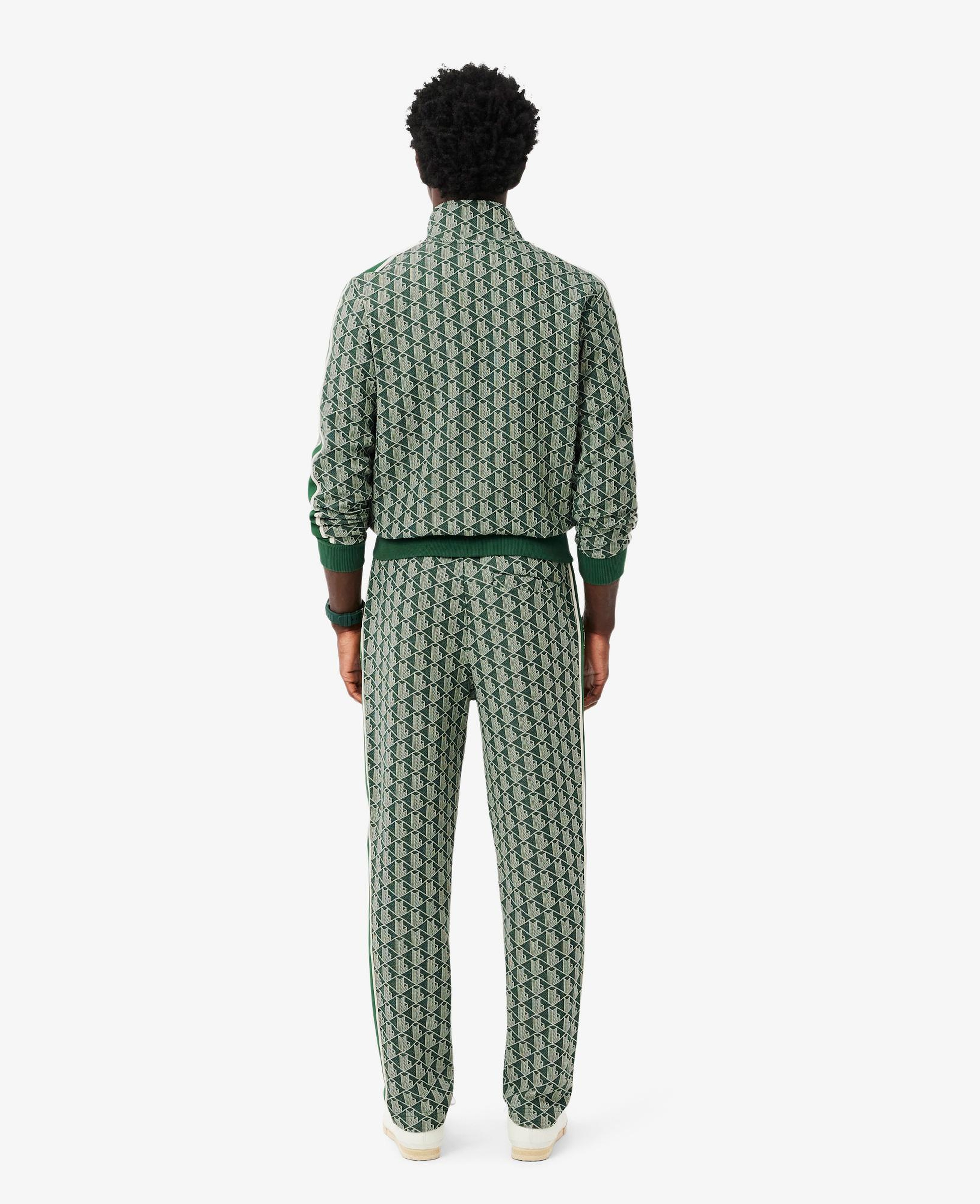 Paris Erkek Regular Fit Monogram Yeşil Eşofman Altı