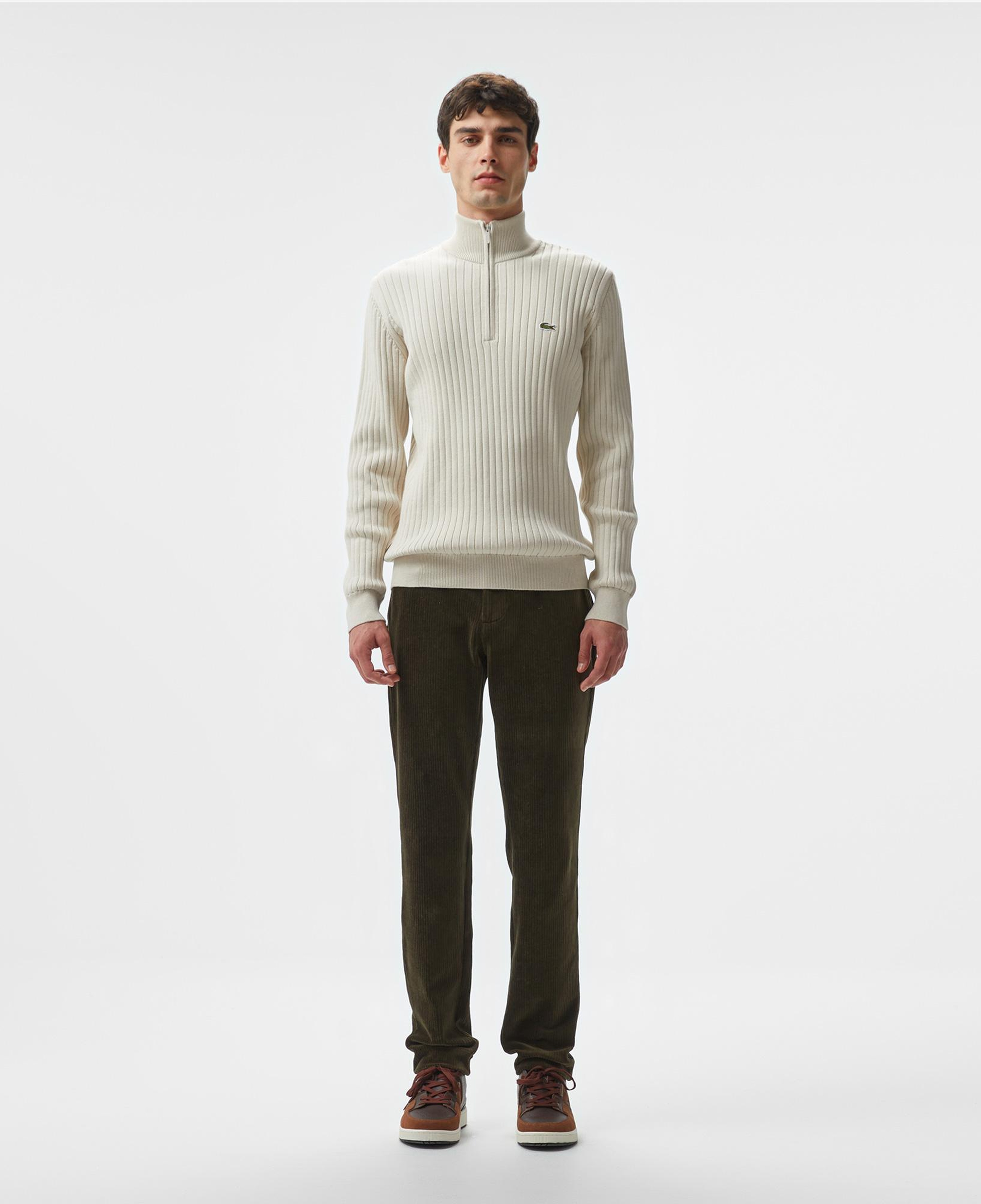 Erkek Tapered Fit Chino Koyu Yeşil Pantolon