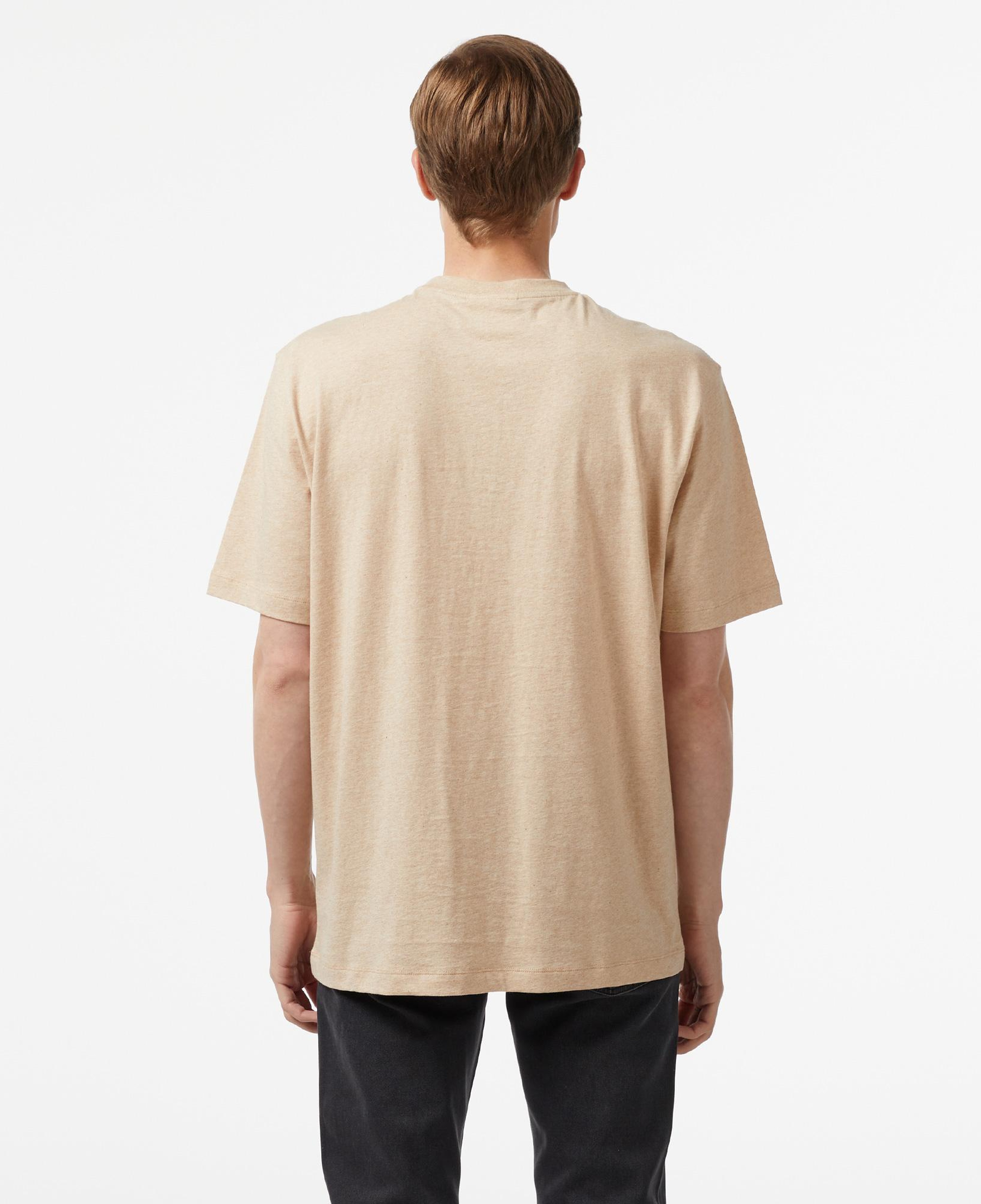 Erkek Loose Fit Bisiklet Yaka Bej T-Shirt