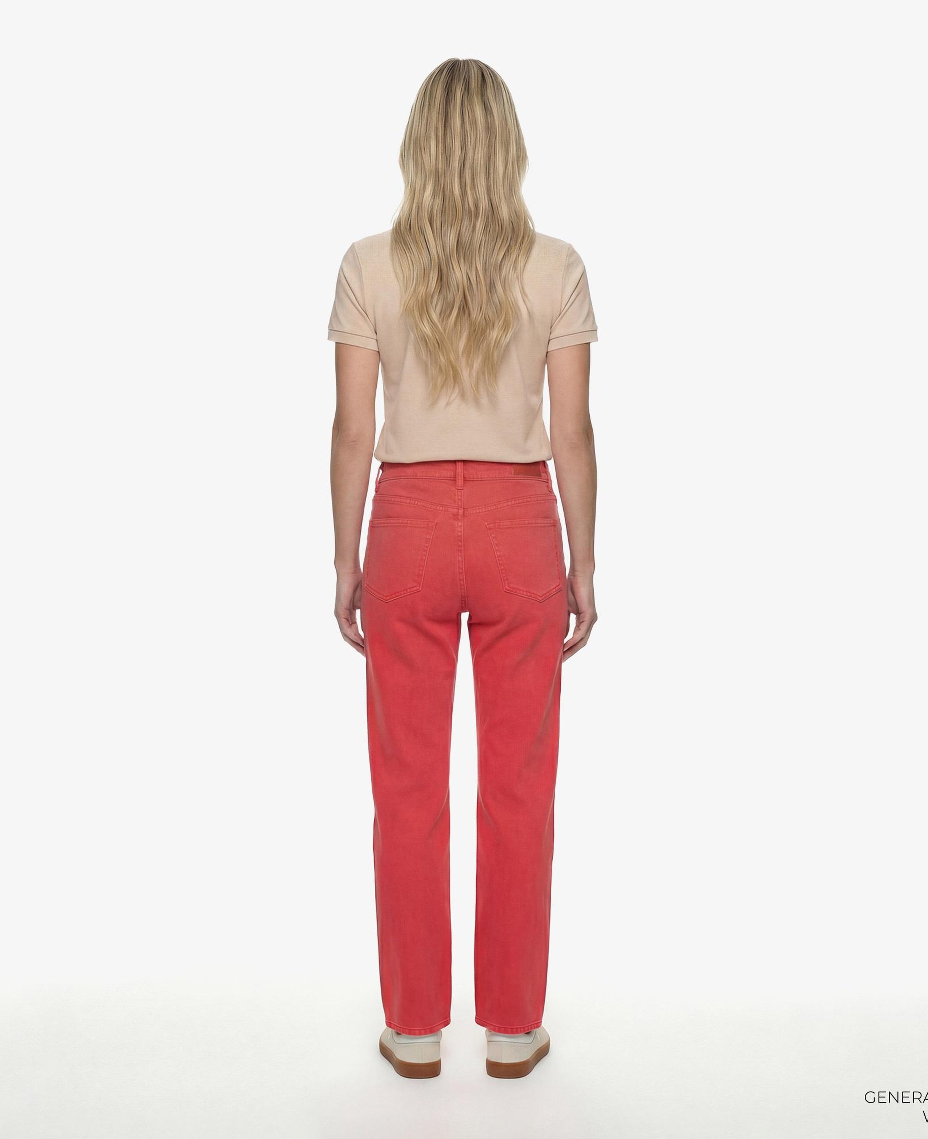 Kadın Straight Fit Kırmızı Jean Pantolon