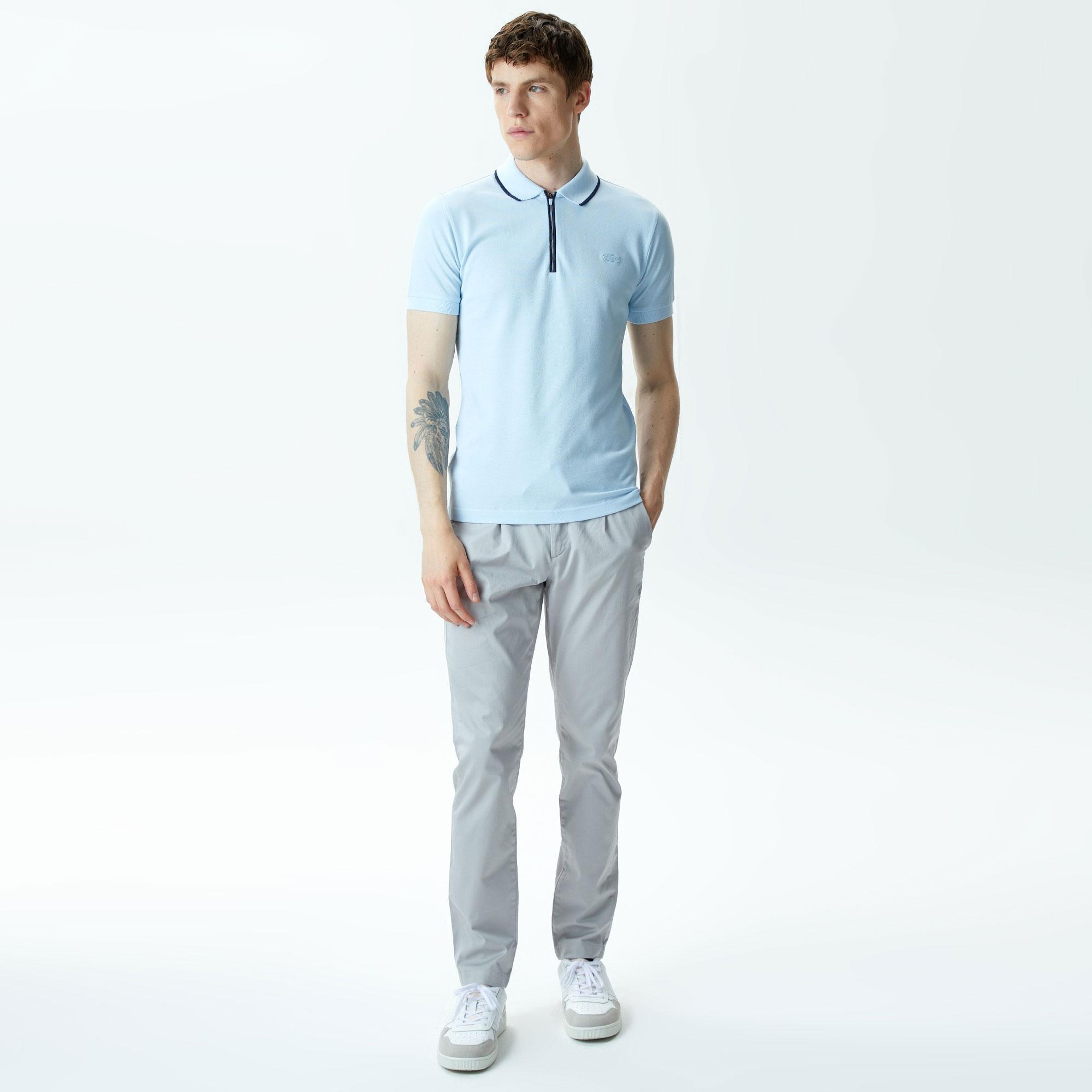 Erkek Tapered Fit Chino Gri Pantolon