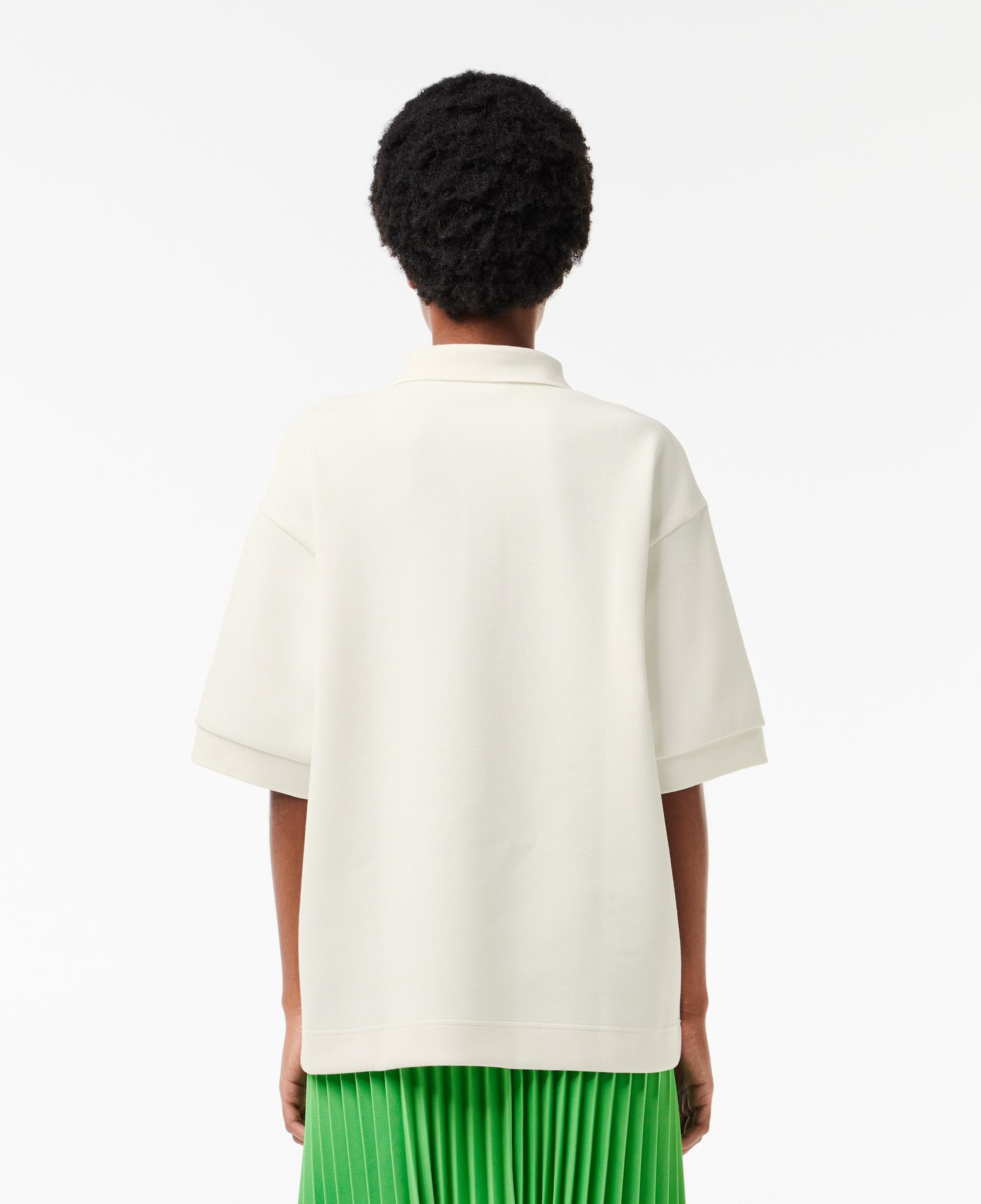Kadın Oversize Fit Beyaz Polo