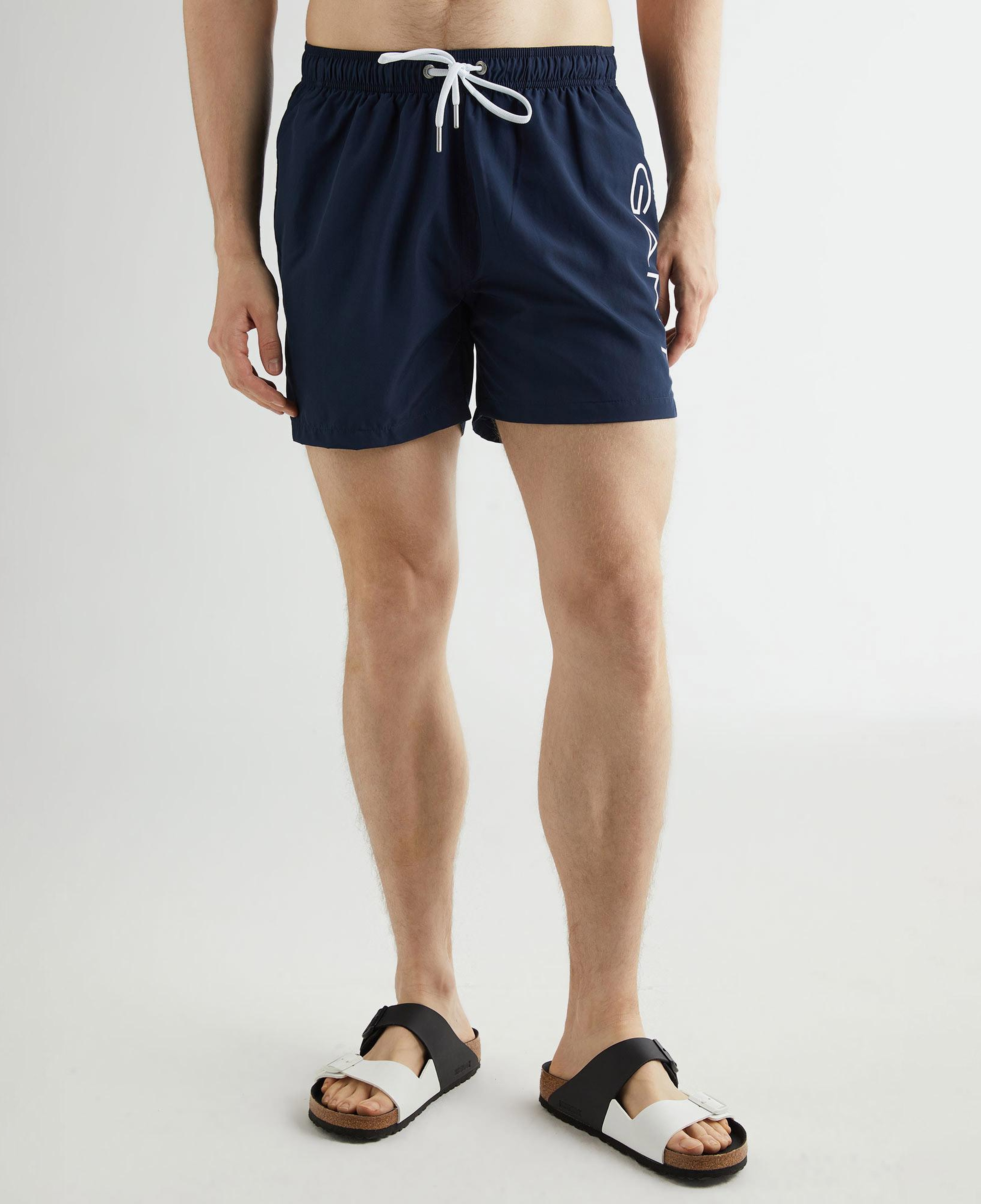GANT Erkek Lacivert Regular Fit Logolu Deniz Şortu