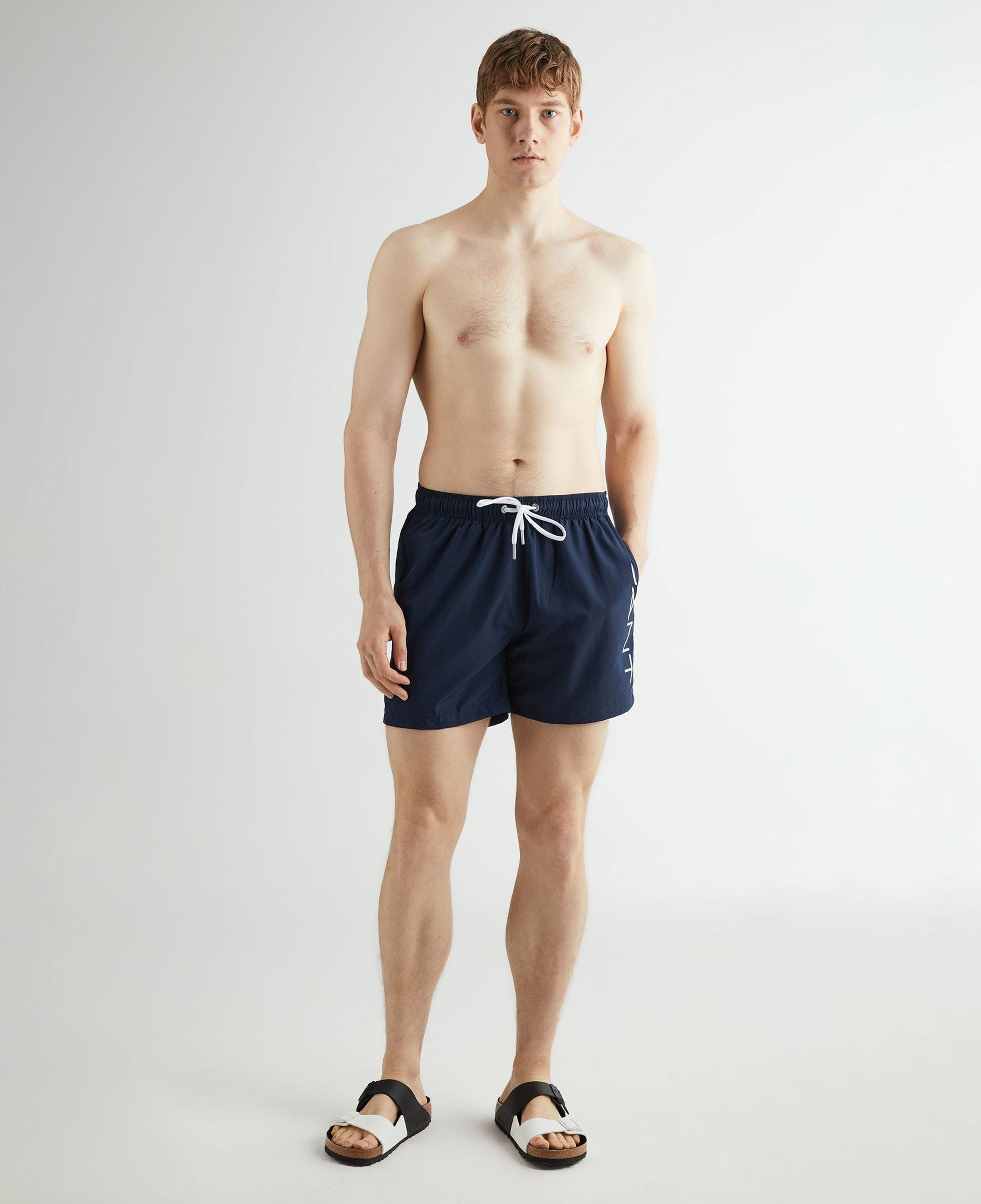 GANT Erkek Lacivert Regular Fit Logolu Deniz Şortu