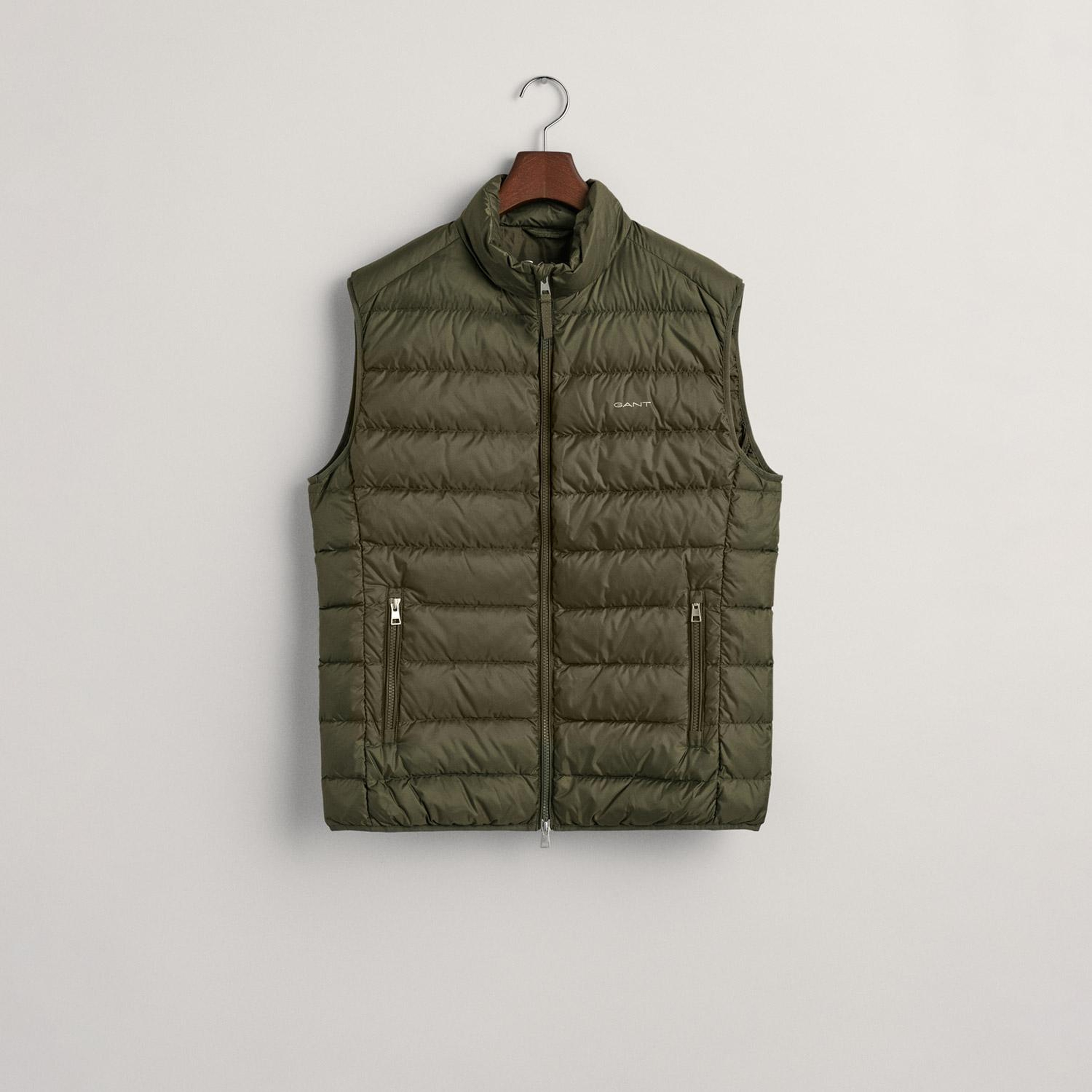 GANT Erkek Yeşil Regular Fit Dik Yaka Kapitone Yelek