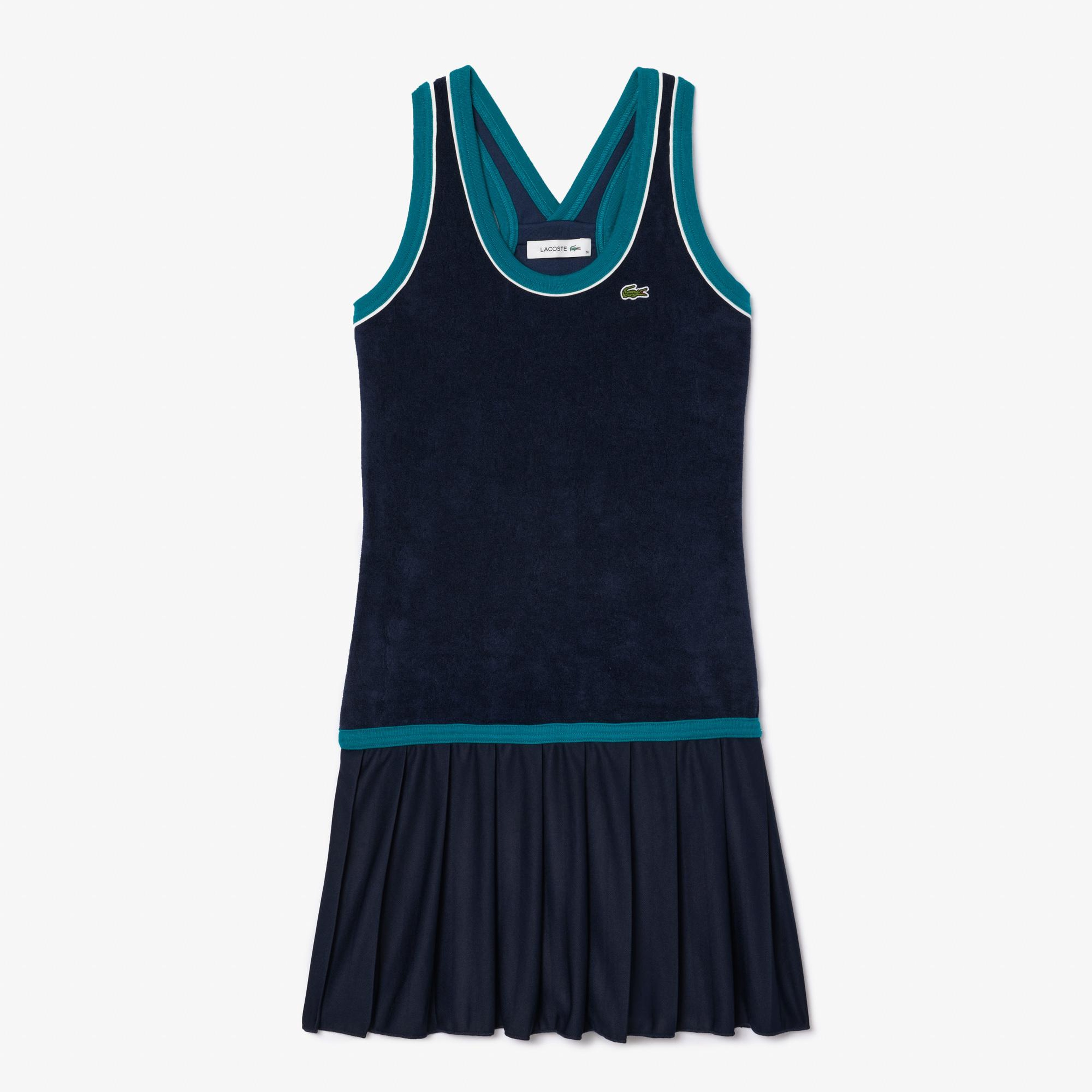 Kadın Flare Fit Askılı Lacivert Elbise