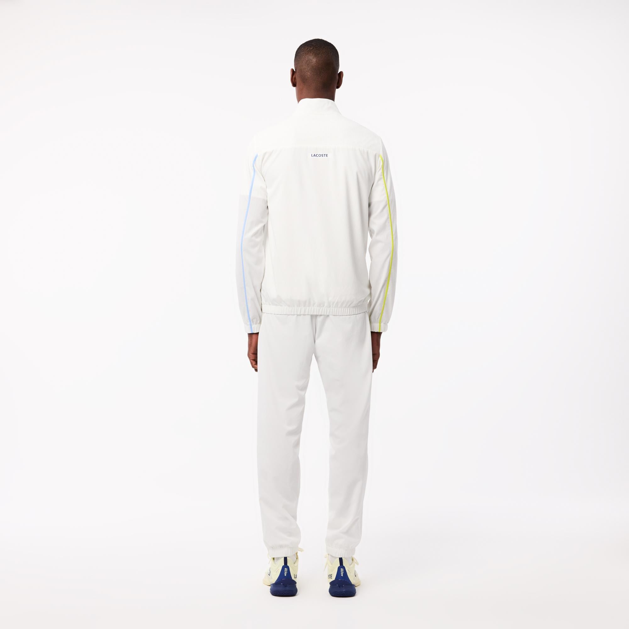 Lacoste Erkek Regular Fit Fermuarlı Yaka Renk Bloklu Beyaz Eşofman Takımı