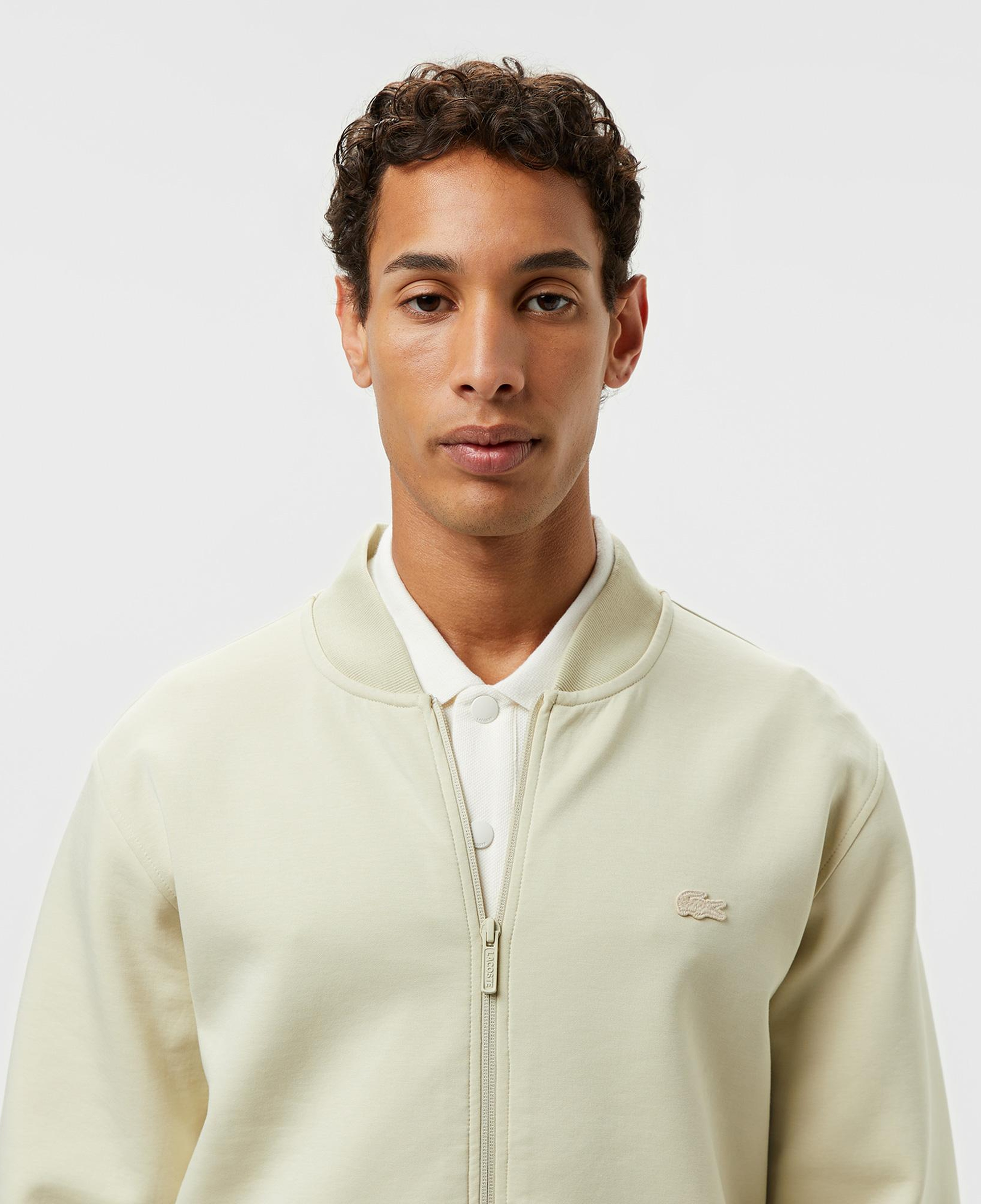 Erkek Fermuarlı Bej Sweatshirt