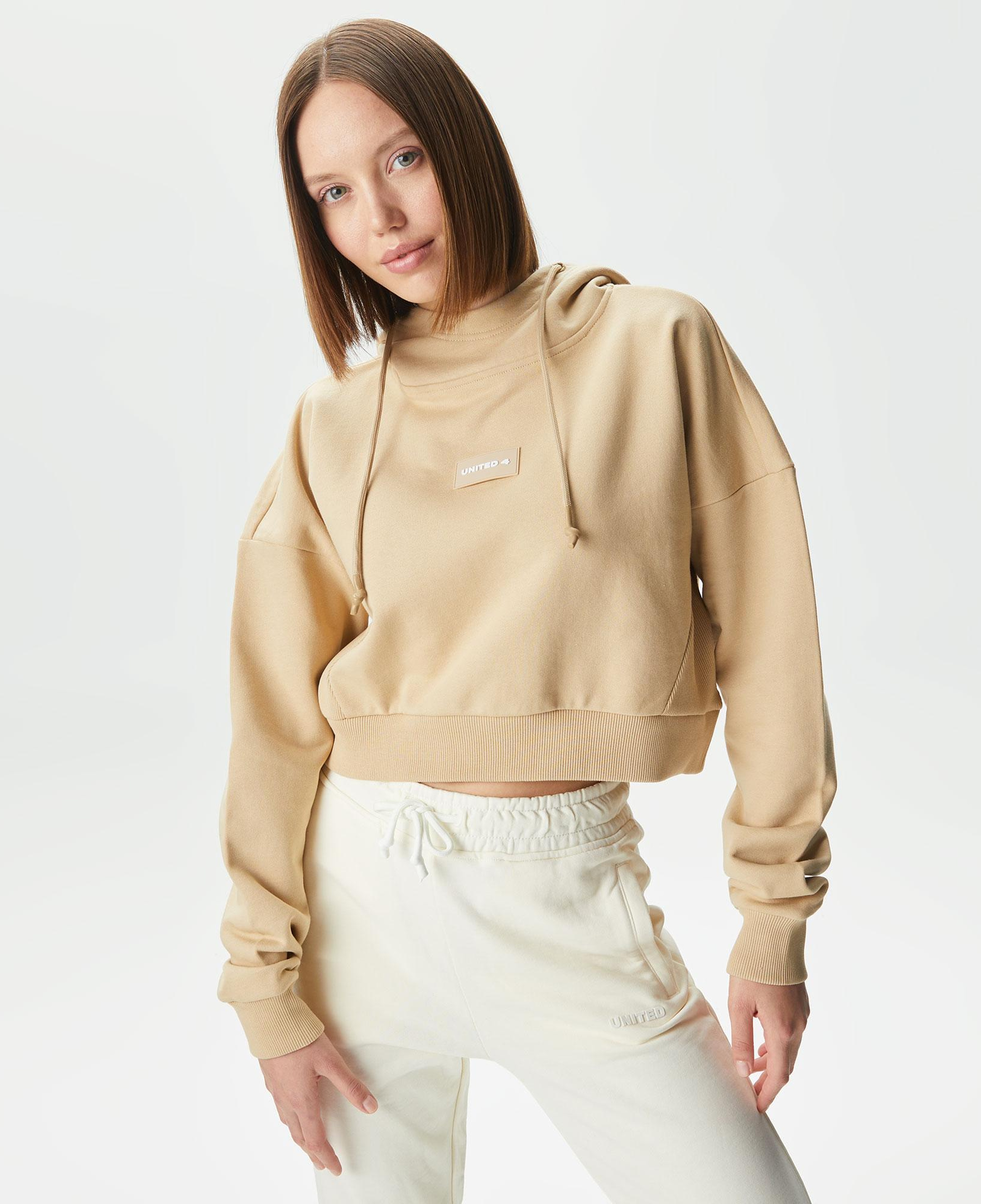UNITED4 Kadın Krem Sweatshirt