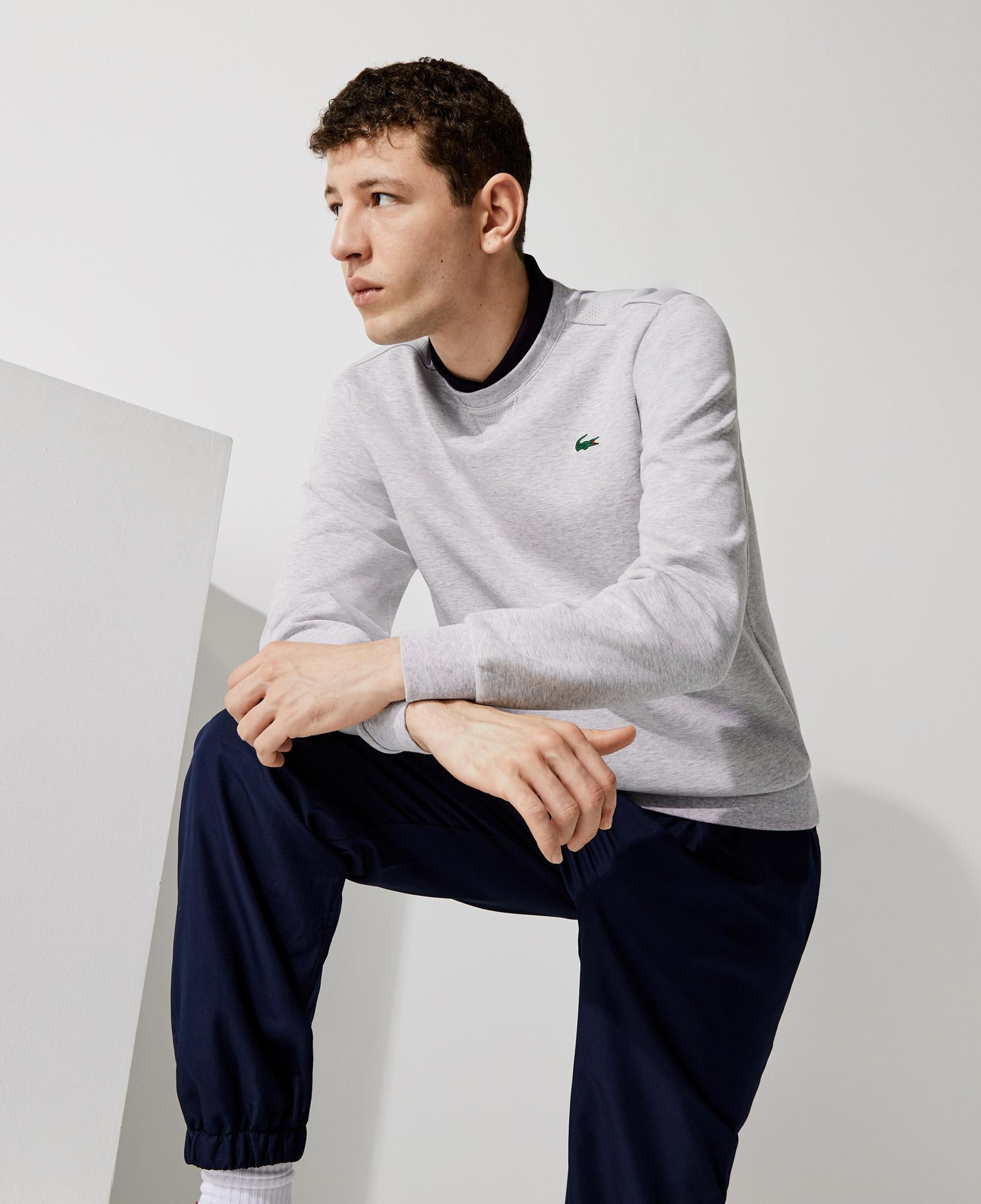 Lacoste Crew Neck Kanguru Cepli Erkek Siyah Sweatshirt