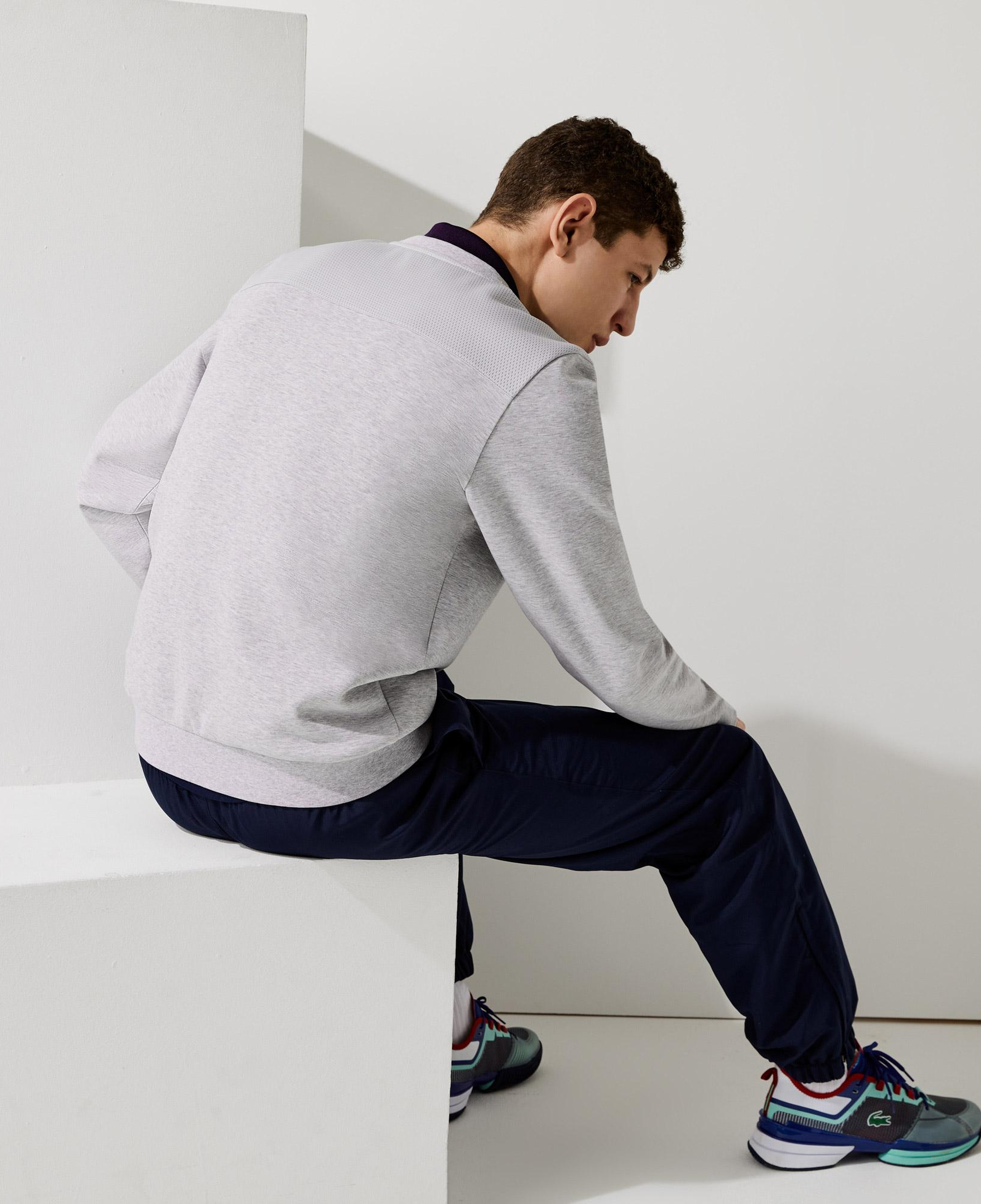 Lacoste Crew Neck Kanguru Cepli Erkek Siyah Sweatshirt