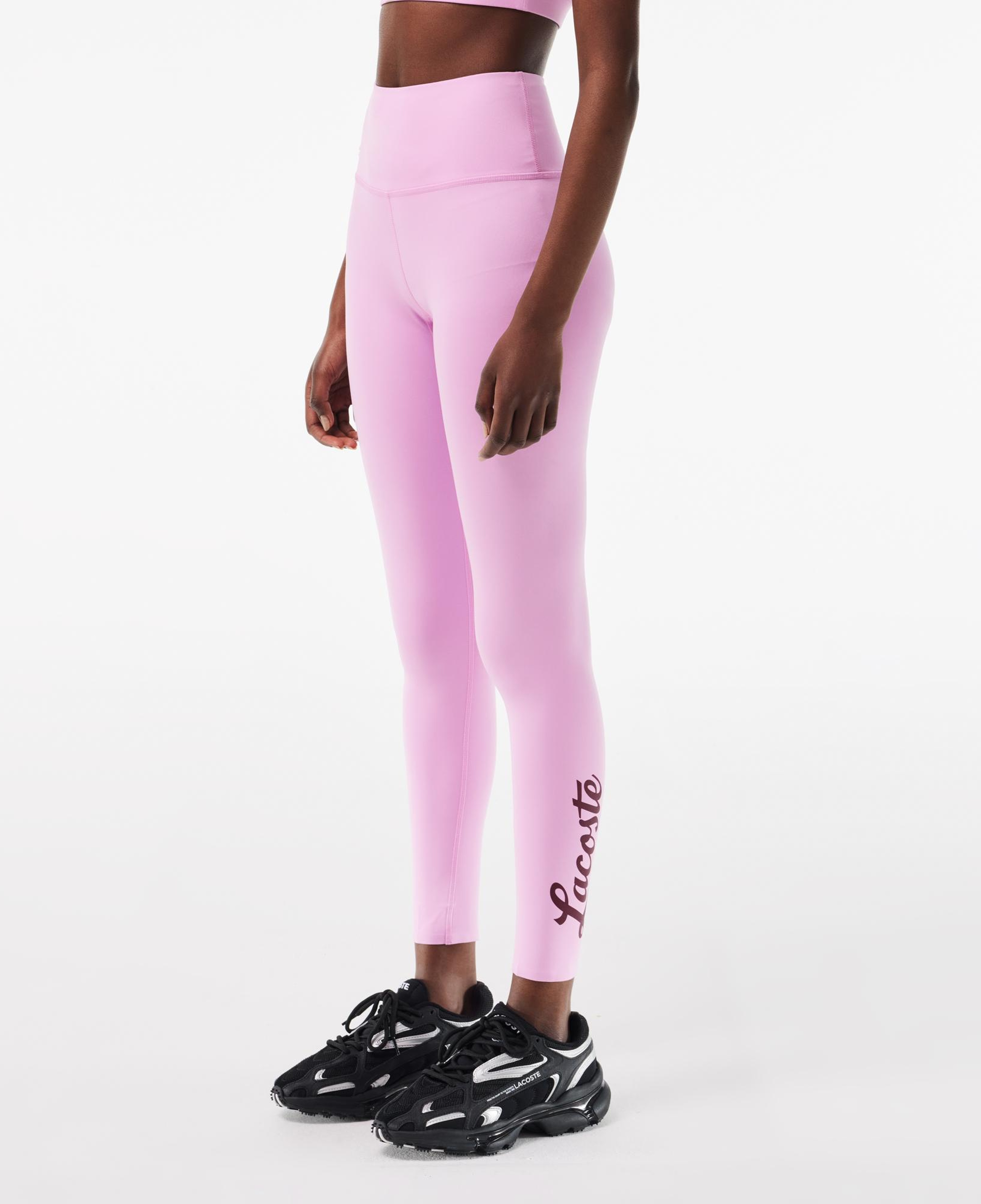 Kadın Slim Fit Baskılı Pembe Tayt