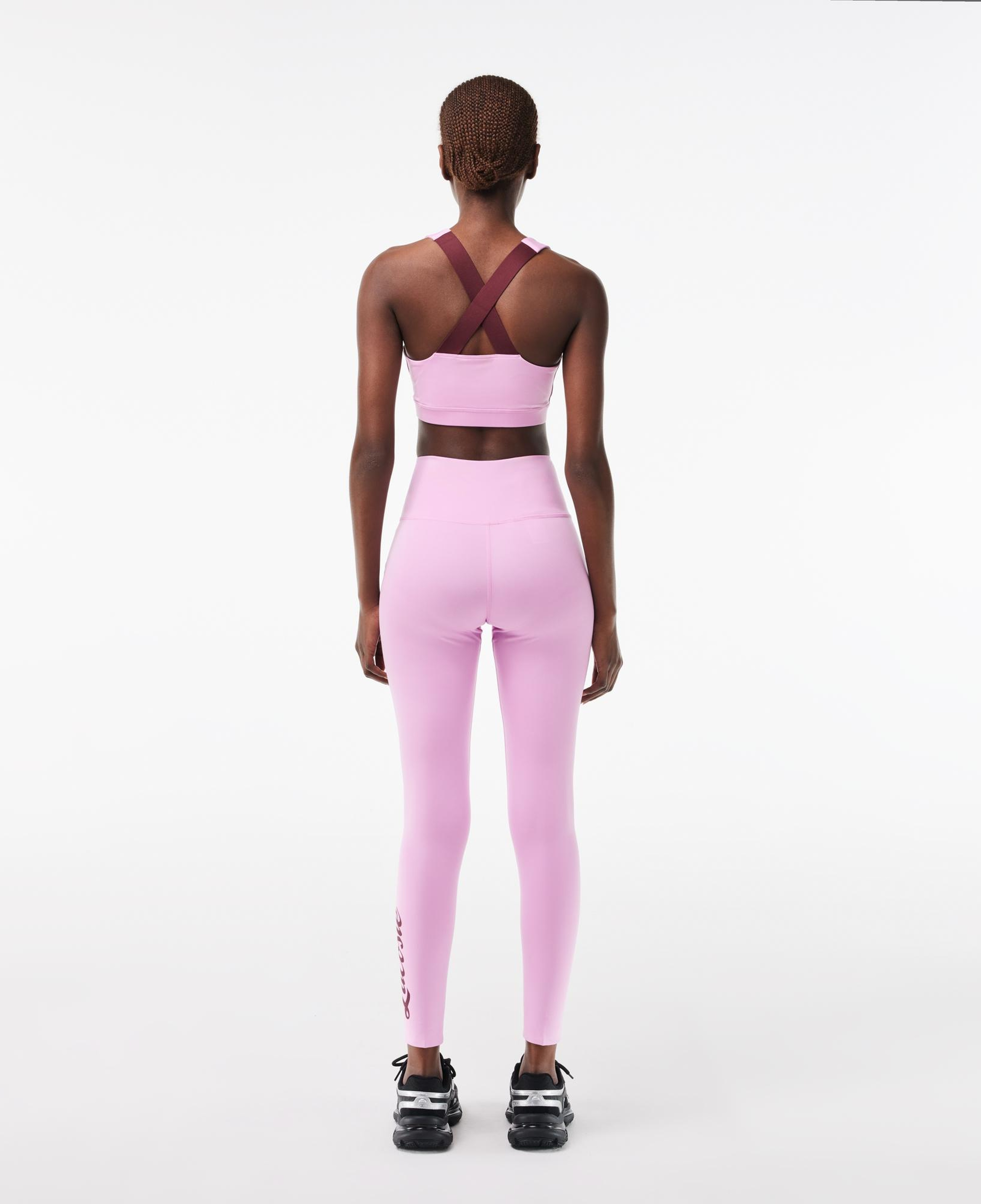 Kadın Slim Fit Baskılı Pembe Tayt