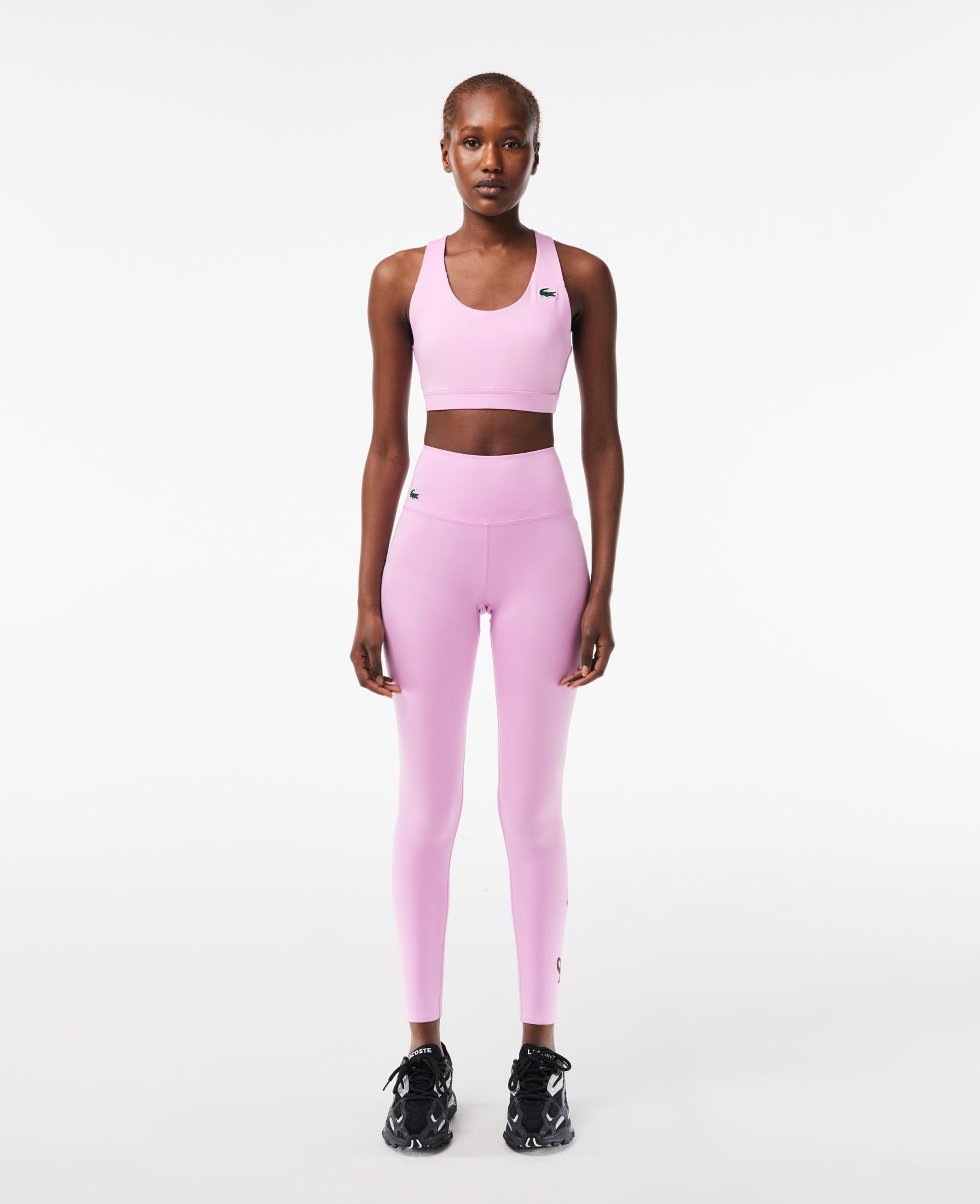 Kadın Slim Fit Baskılı Pembe Tayt