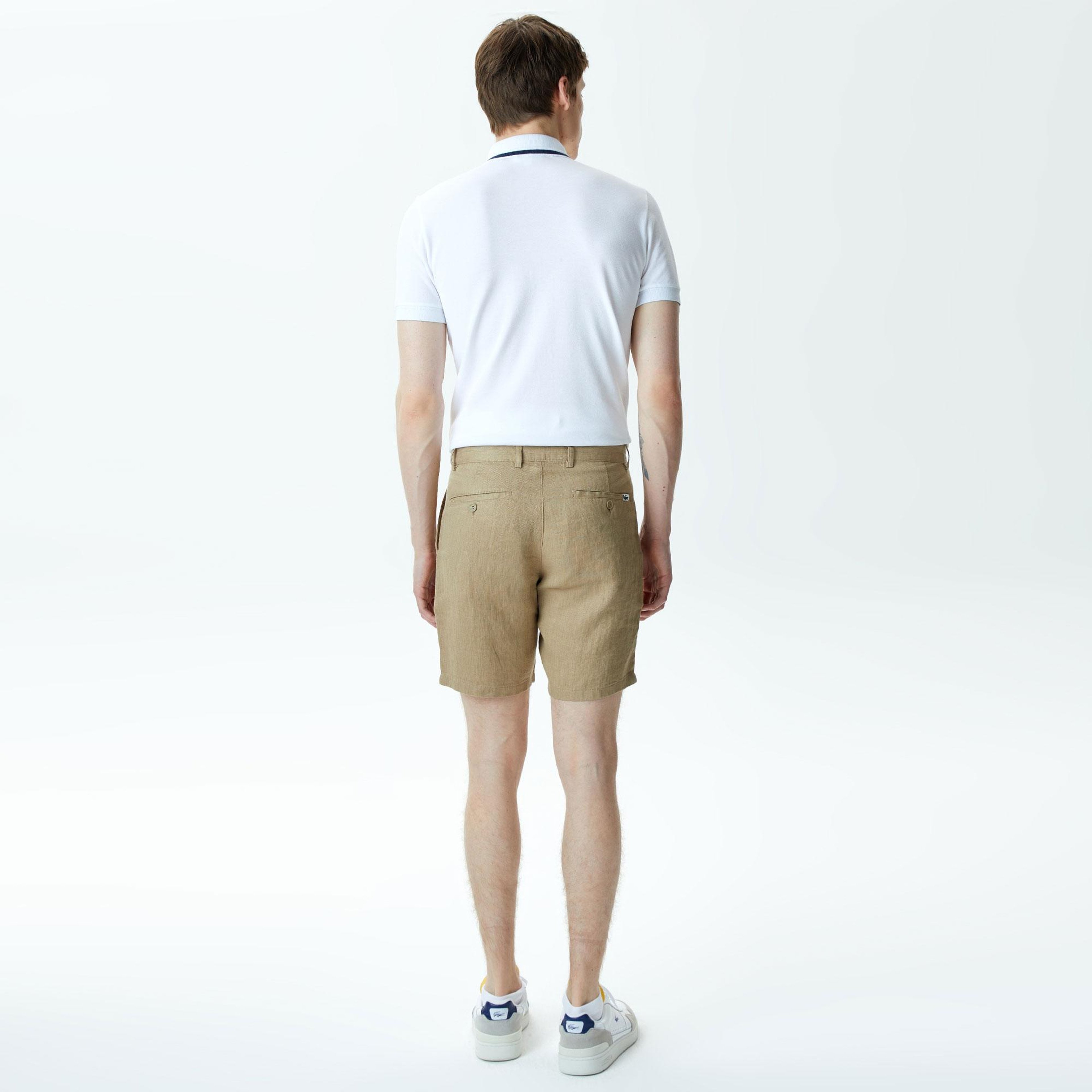 Lacoste Erkek Slim Fit Keten Bermuda