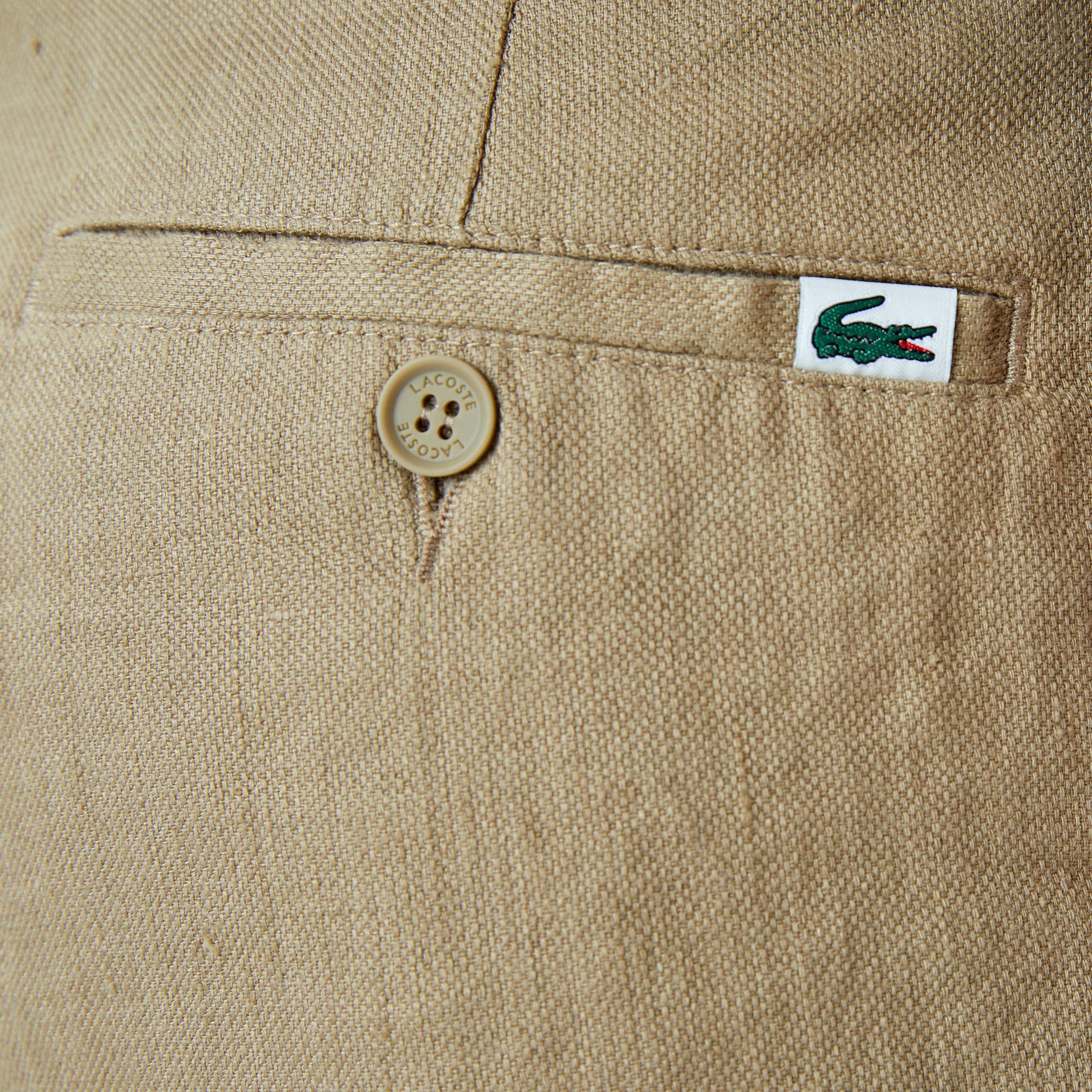 Lacoste Erkek Slim Fit Keten Bermuda