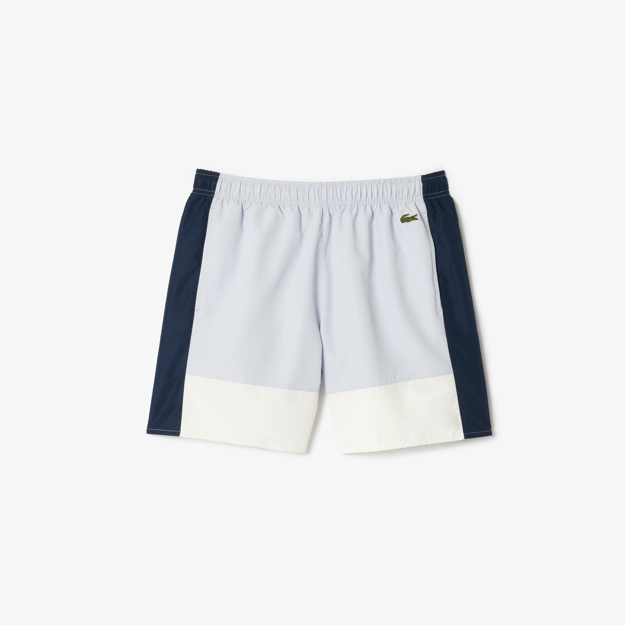 Lacoste Erkek Renk Bloklu Renkli Deniz Şortu
