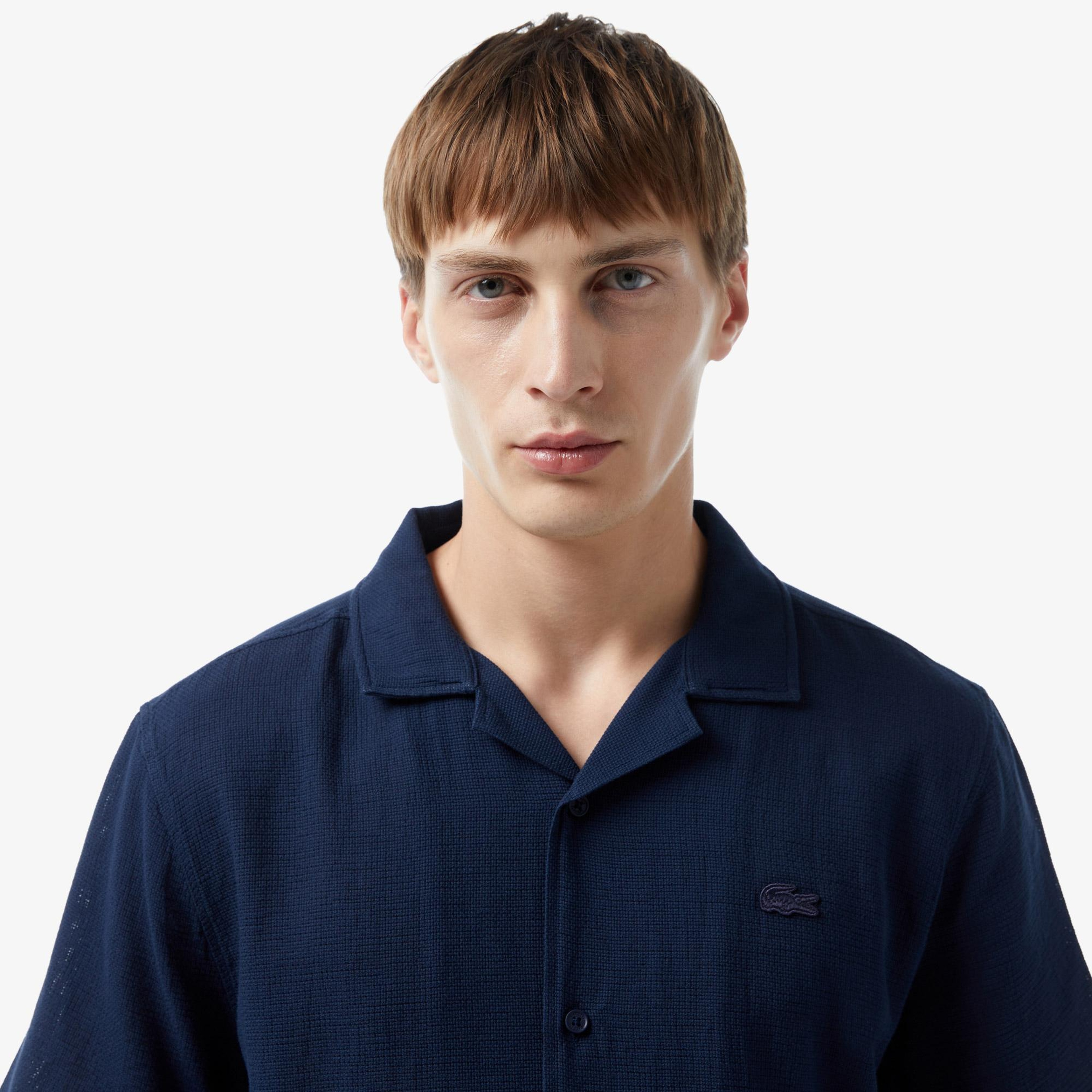 Lacoste Erkek Regular Fit Kısa Kollu Krem Gömlek