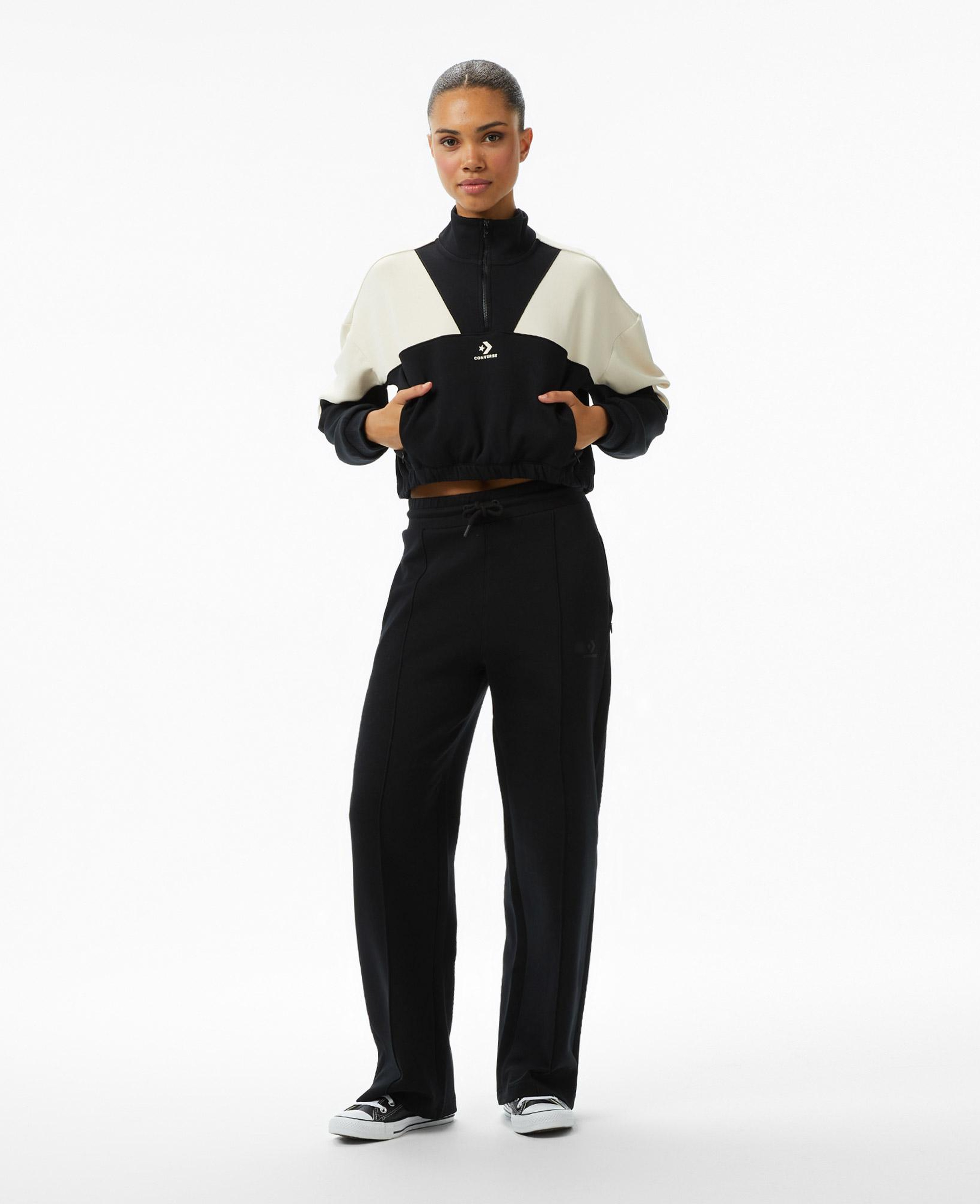 Converse Crop Kadın Siyah Sweatshirt