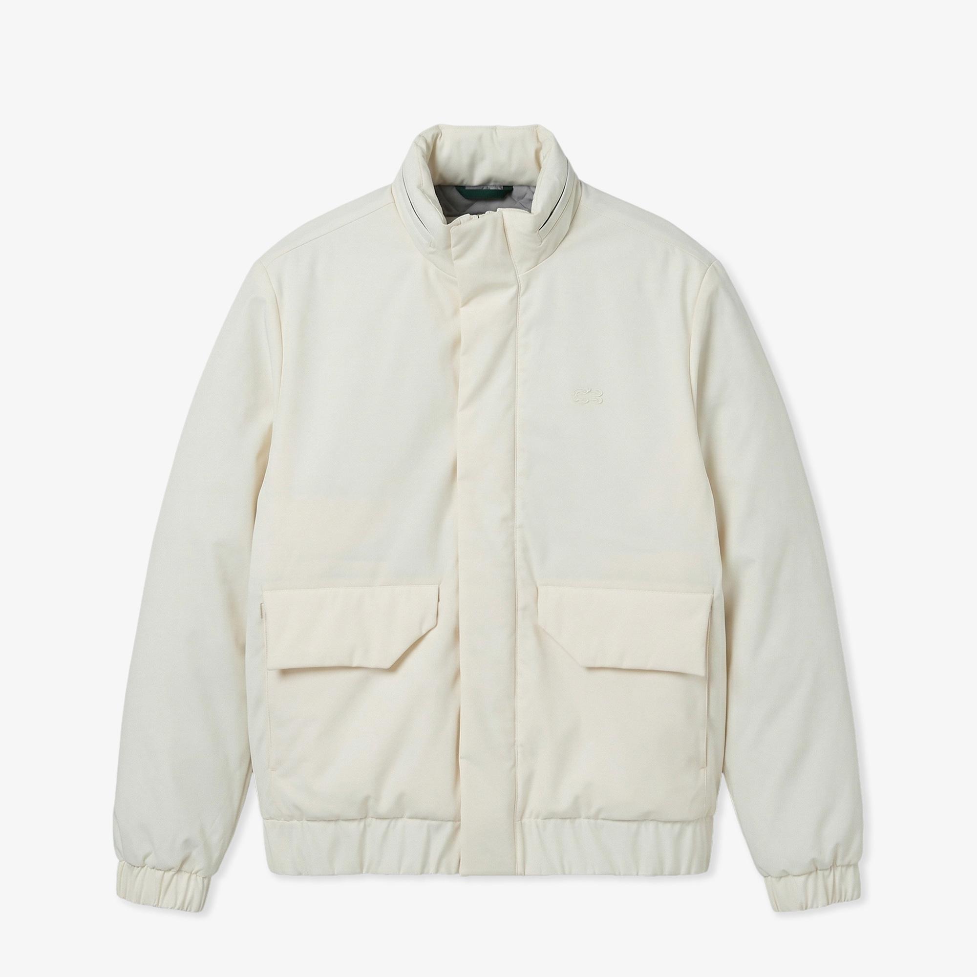Erkek Relaxed Fit Dik Yaka Krem Mont