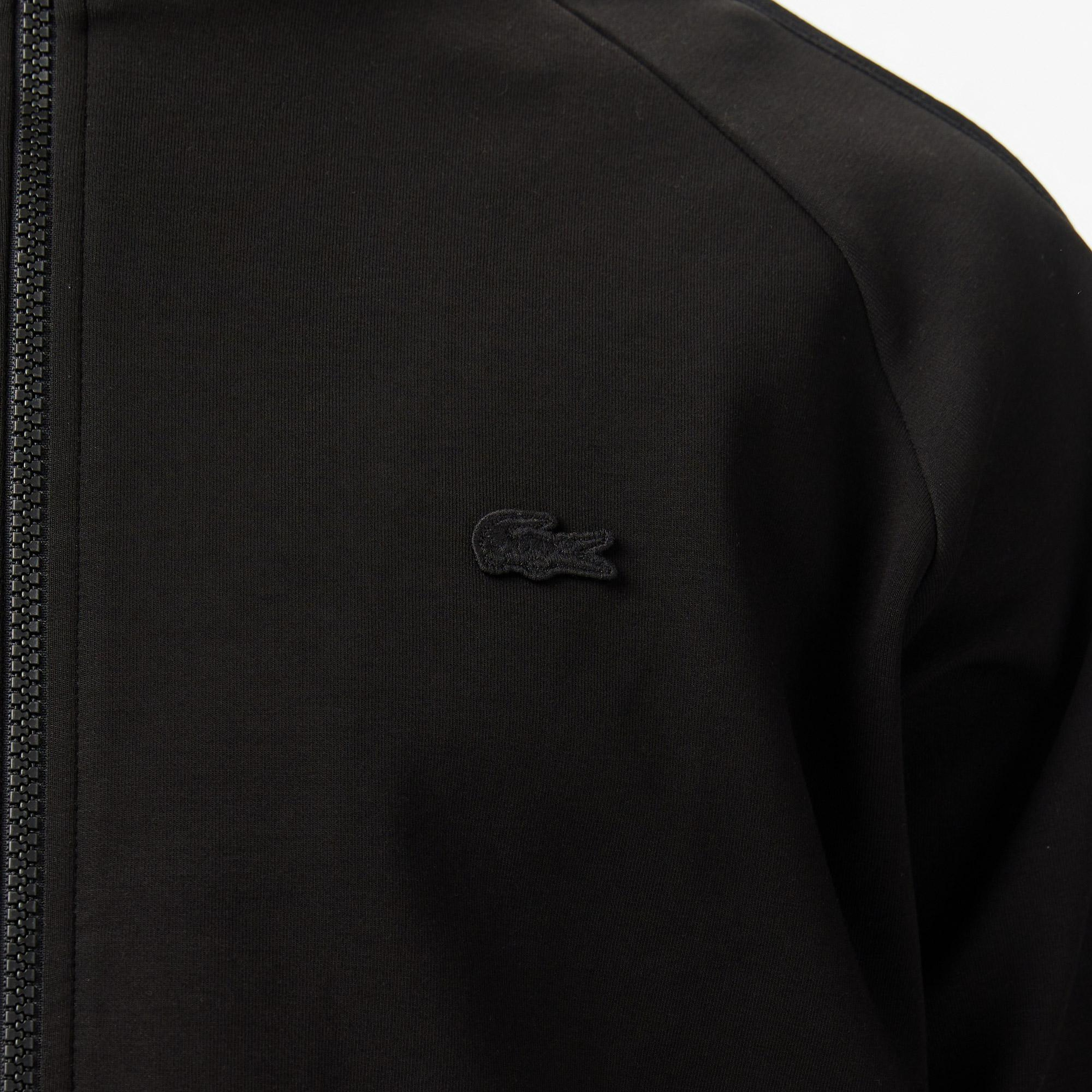 Erkek Classic Fit Dik Yaka Siyah Sweatshirt