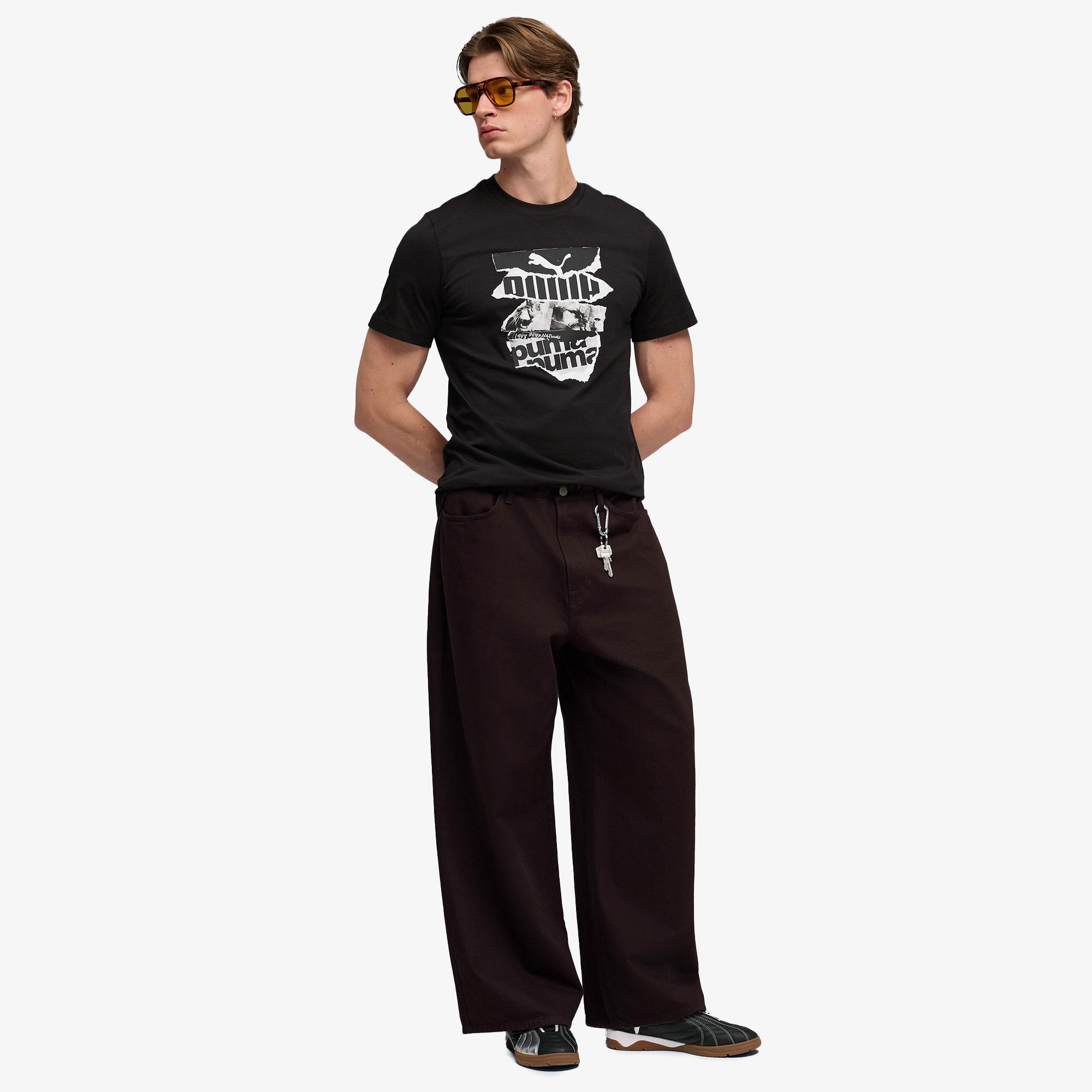 Puma Graphic  Erkek Siyah T-Shirt